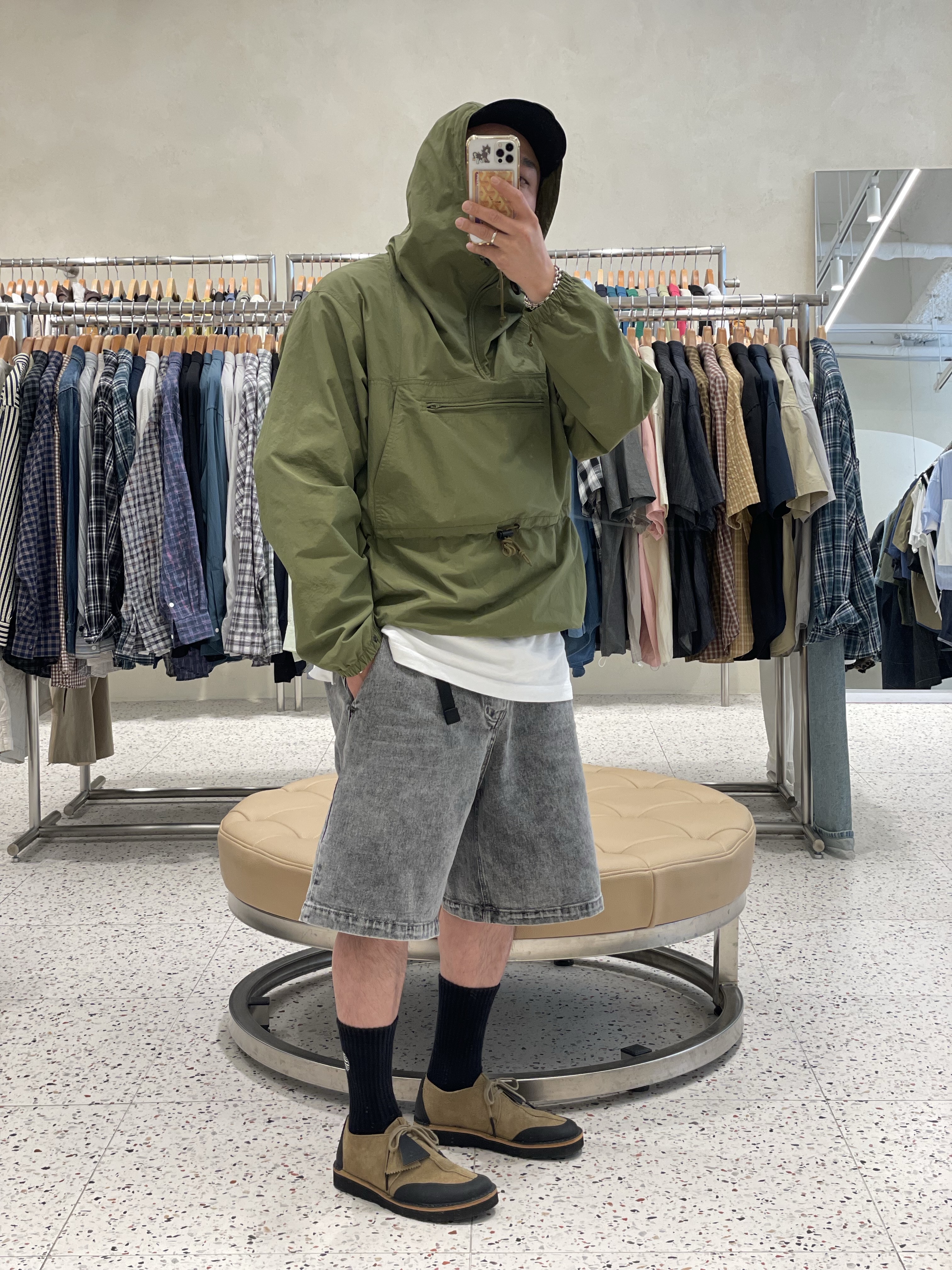 Clarks x C.P. Company Desert Trek Remastered Cornstalk 착용 스타일