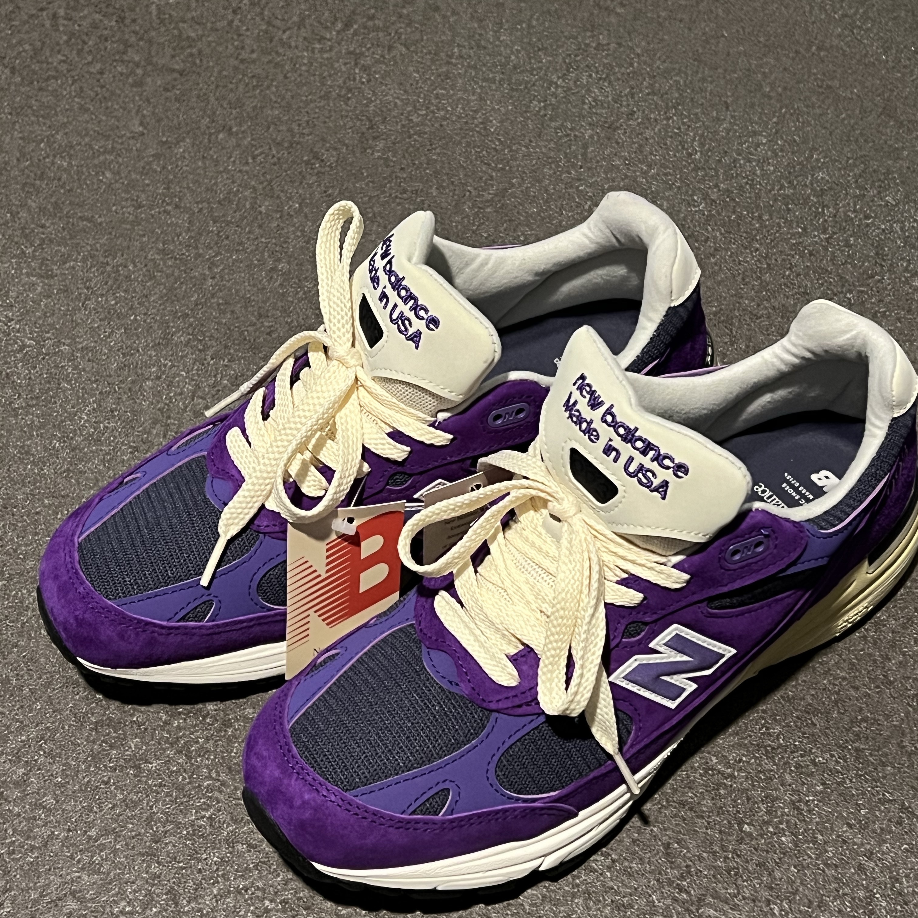 New Balance 993 Made in USA Purple Interstellar 착용 스타일