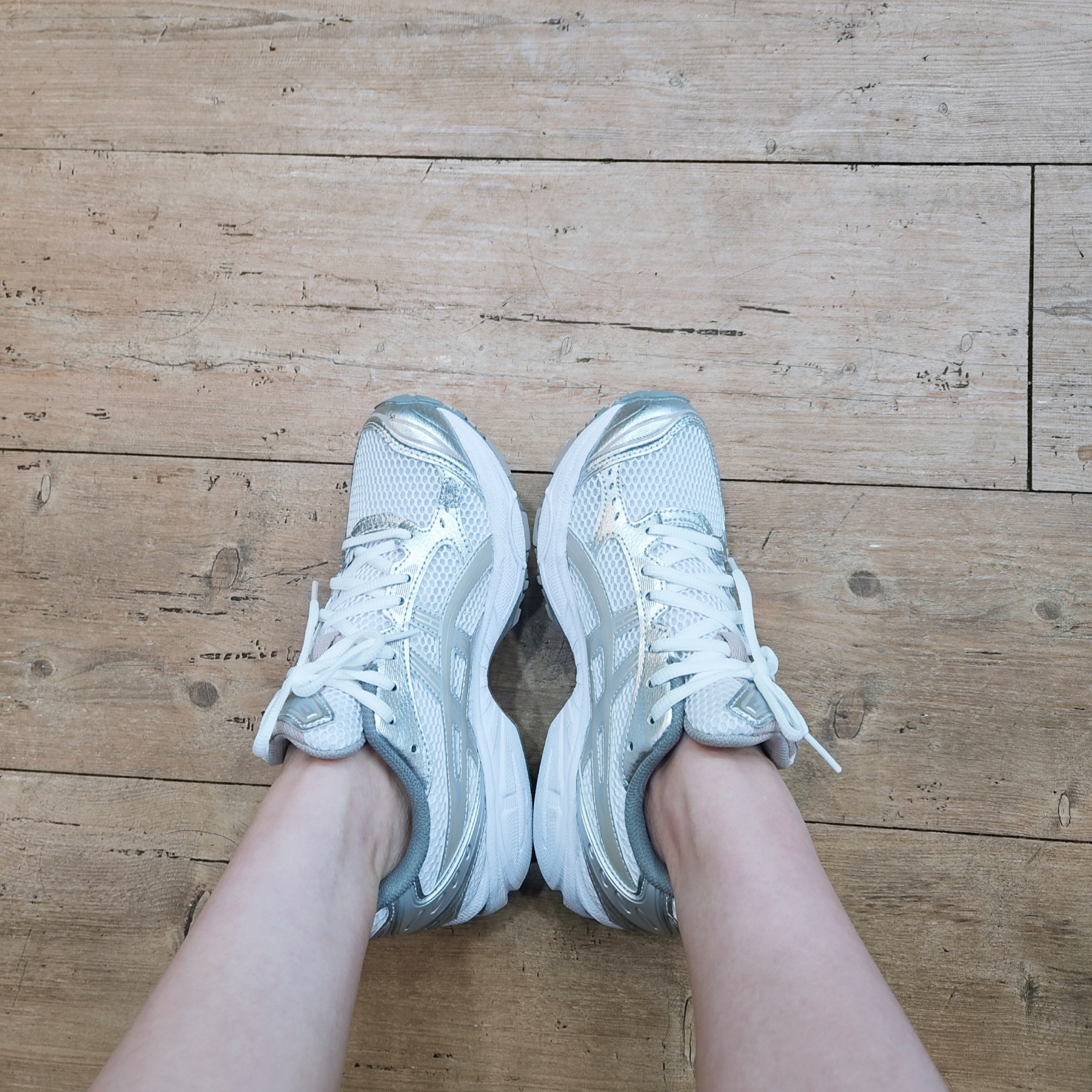 (W) Asics Gel-Kayano 14 White Moonrock 착용 스타일 - 3