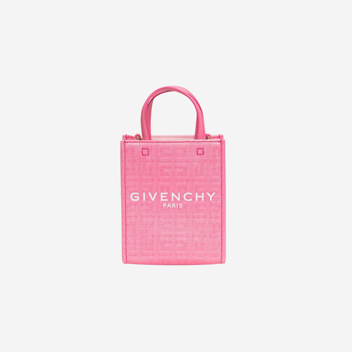 Givenchy Mini G Tote Vertical Shopping Bag in 4G Coated Canvas Bright Pink 상세 이미지 1