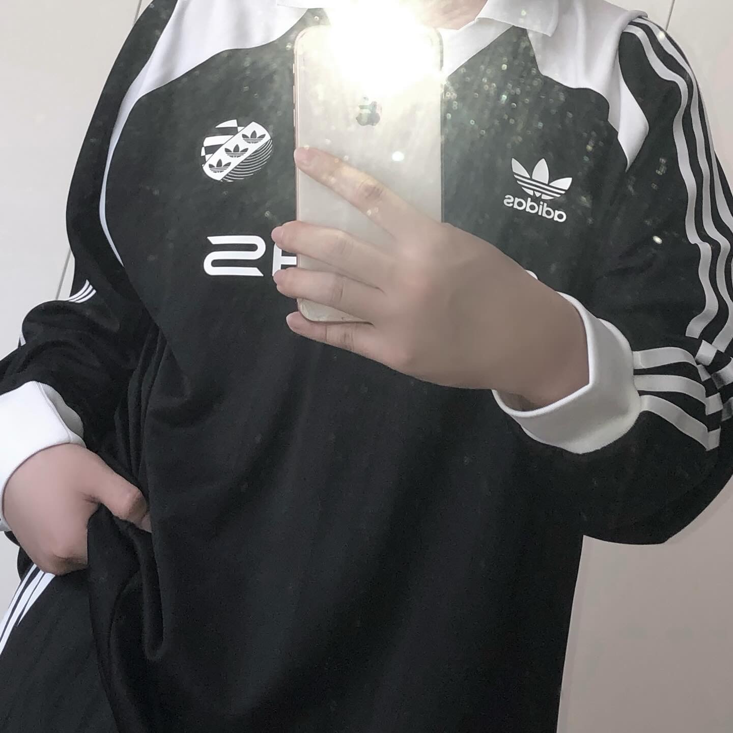 Adidas Adilenium Oversized Long Sleeve Jersey Black - US Sizing 착용 스타일 - 2