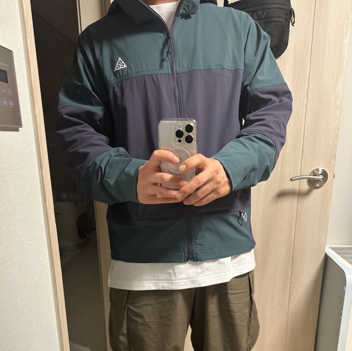 Nike ACG Sun Farer Jacket Faded Spruce - Asia 착용 스타일
