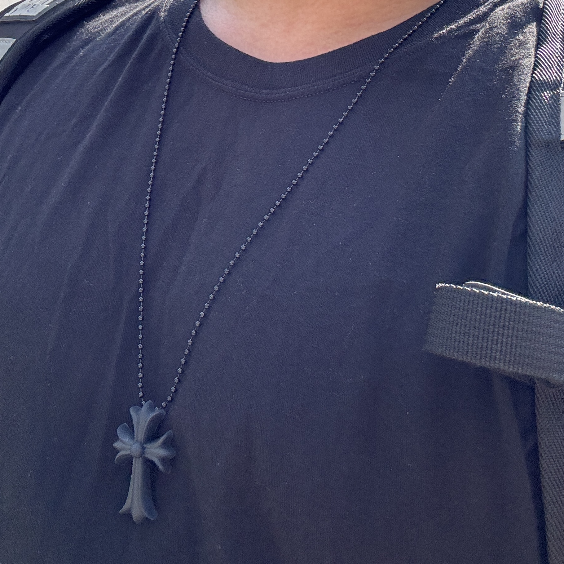 Chrome Hearts Silichrome CH Cross Pendant Black 2022/2023/2025 착용 스타일