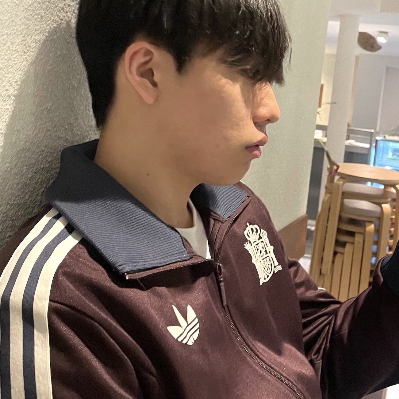 Adidas Spain Beckenbauer Track Top Shadow Maroon - KR Sizing 착용 스타일