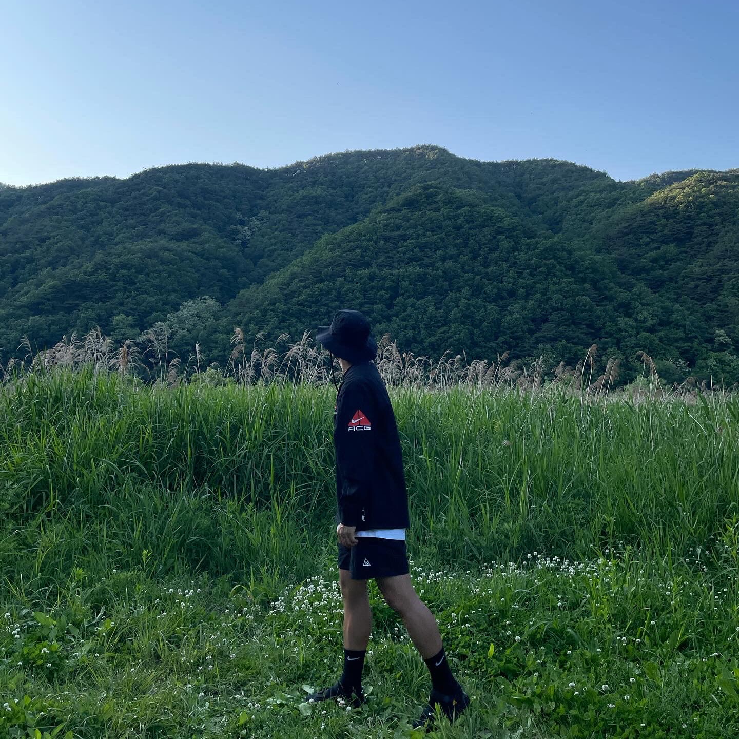 Nike NRG ACG SSNL Lungs Long Sleeve T-Shirt Black - US/EU, Nike NRG ACG Bucket Black 착용 스타일