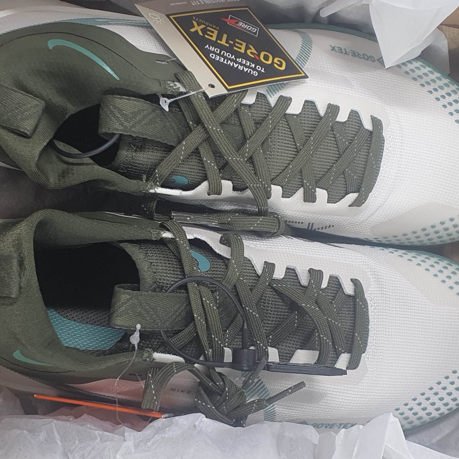 Nike React Pegasus Trail 4 Gore-tex Light Bone Bicoastal 착용 스타일 - 1