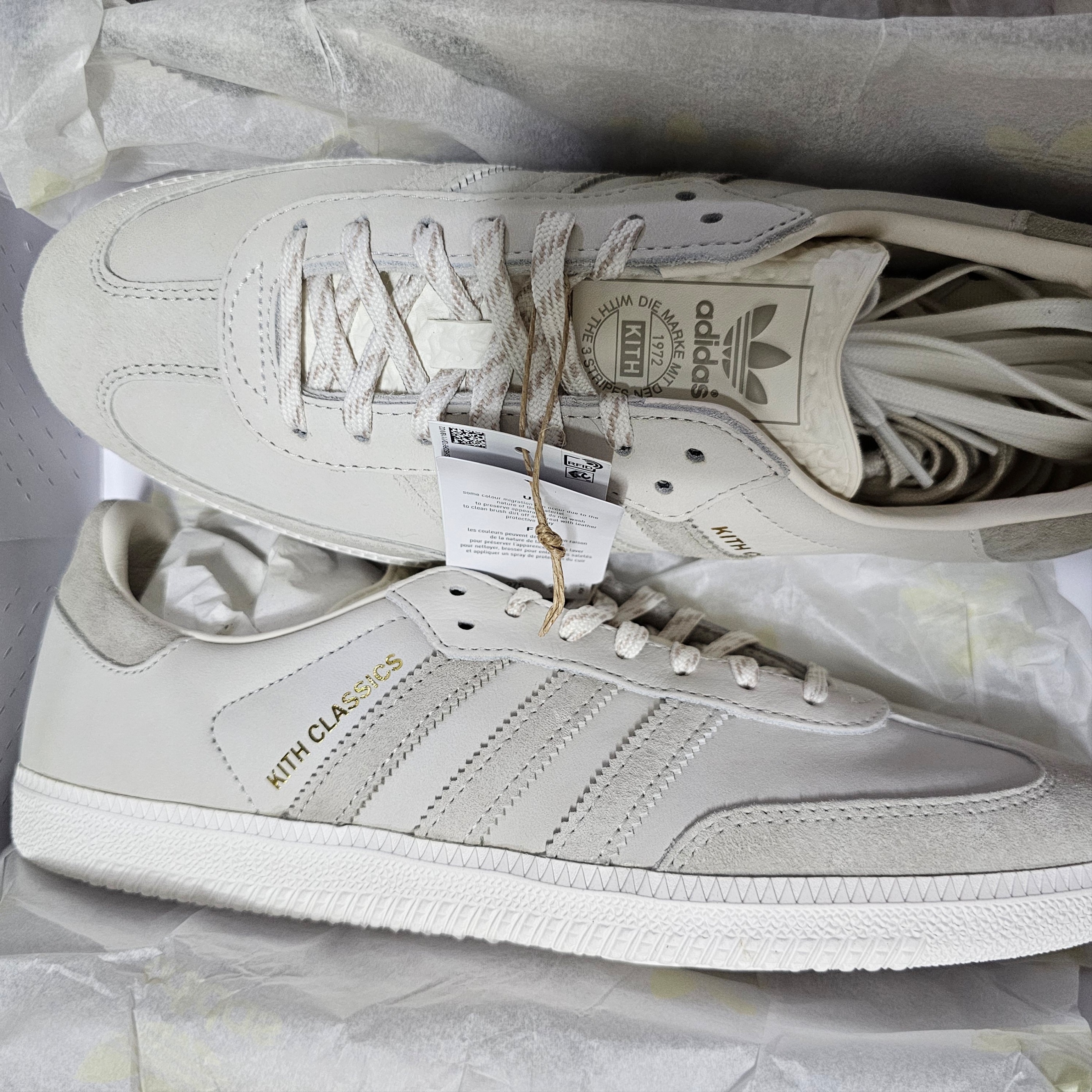 Adidas x Kith Samba Cloud White Off White 착용 스타일