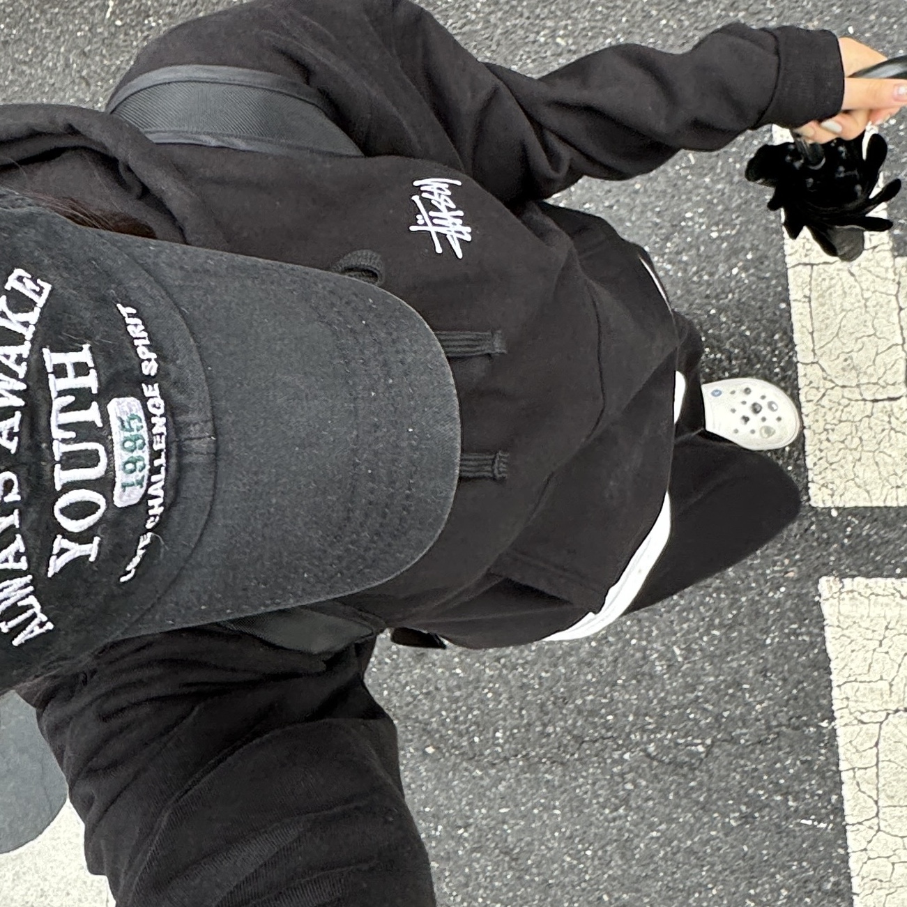 Stussy Basic Stussy Hoodie Black 착용 스타일
