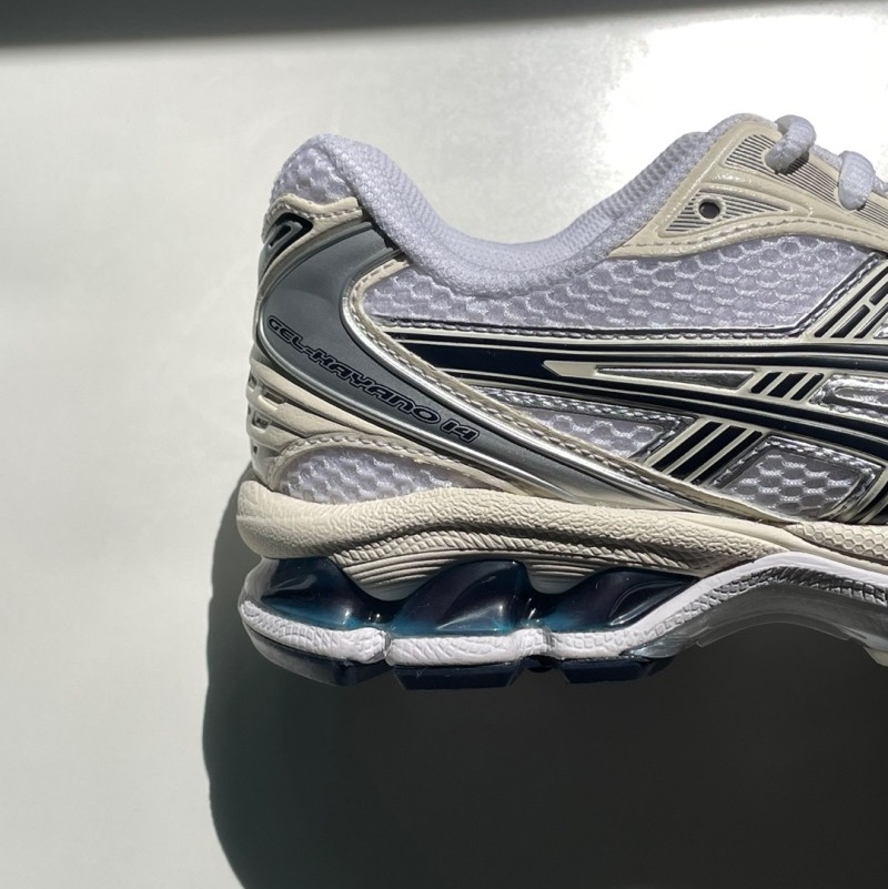 (W) Asics Gel-Kayano 14 White Midnight 착용 스타일 - 4
