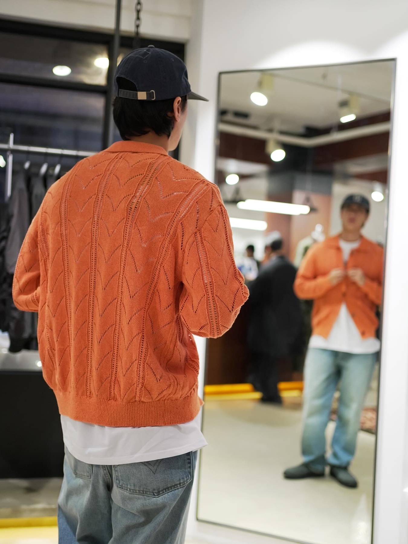 Levi's x Beams Stay Loose 1944 Denim Jeans Vintage Wash 착용 스타일 - 4