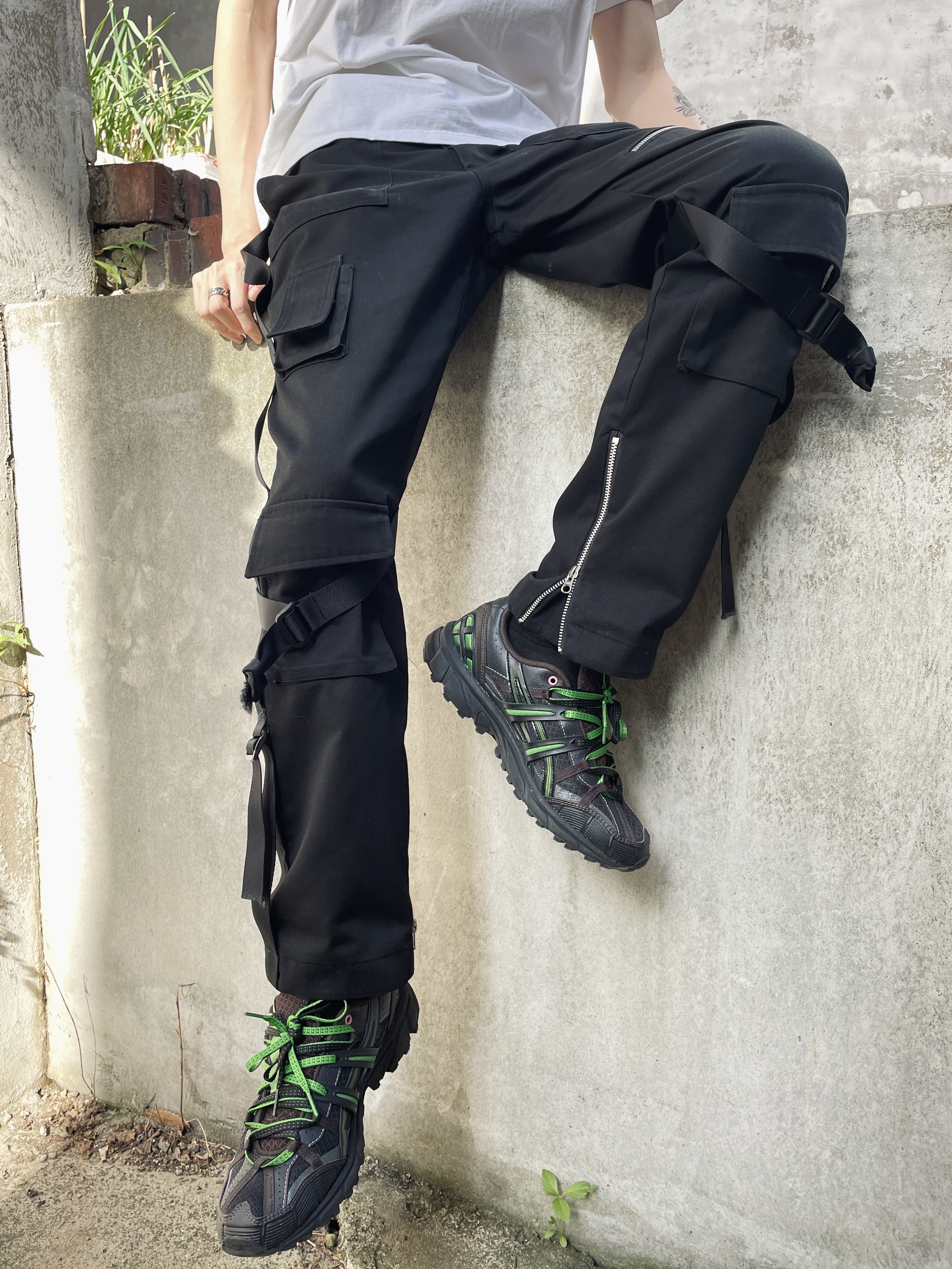 Asics x Andersson Bell Gel-Sonoma 15-50 Black Green, Stussy SS Link 9Twenty Cap Black 착용 스타일 - 8