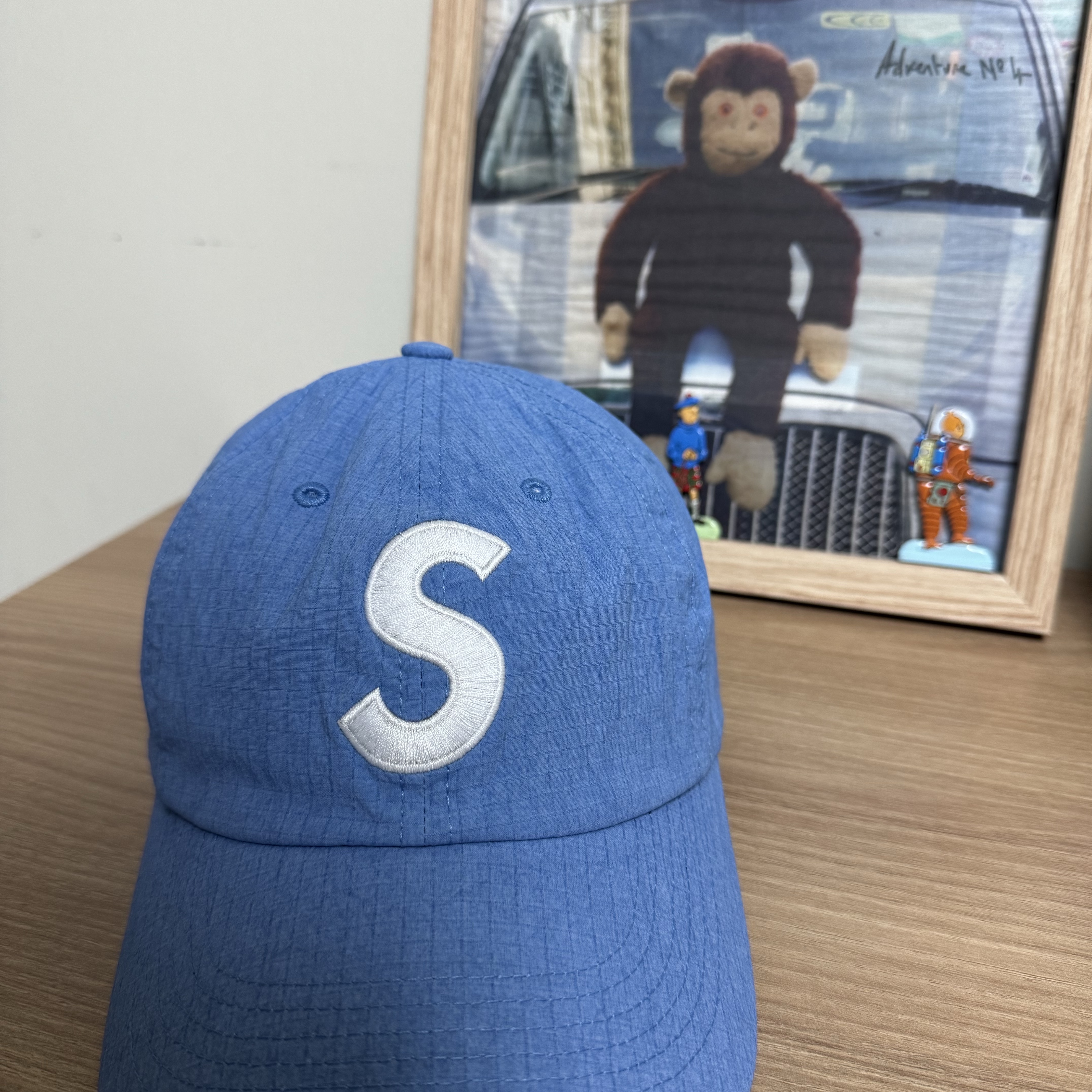 Supreme Cordura Ripstop S Logo 6-Panel Royal - 23SS 착용 스타일