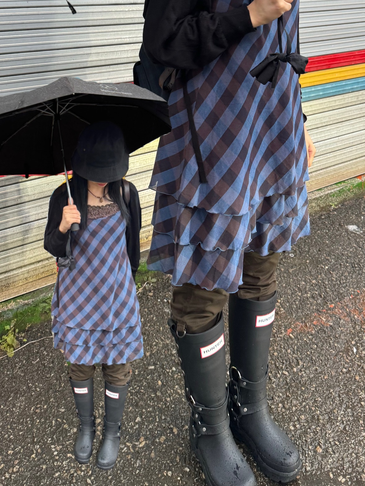 (W) Hunter x Andersson Bell Original 2.0 Tall Boots Black 착용 스타일