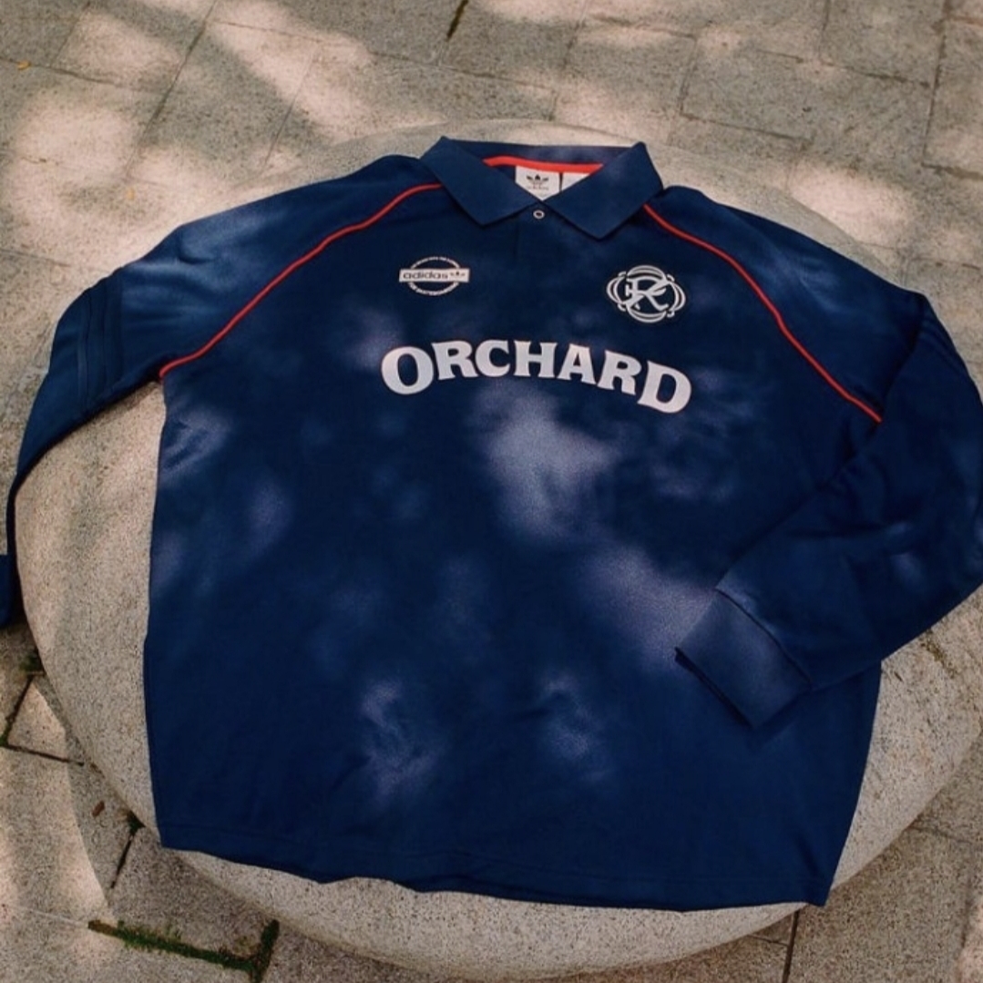 Adidas x Orchard x New England Revolution Jersey Night Indigo - KR Sizing 착용 스타일 - 3