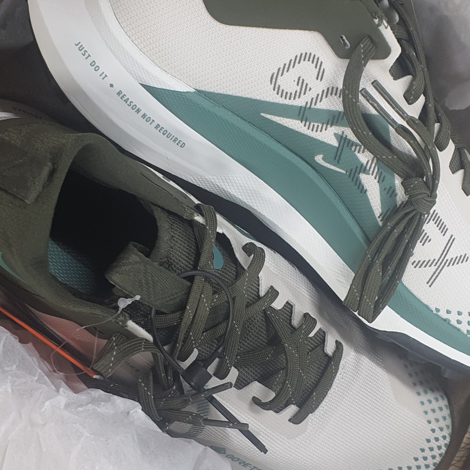 Nike React Pegasus Trail 4 Gore-tex Light Bone Bicoastal 착용 스타일 - 2