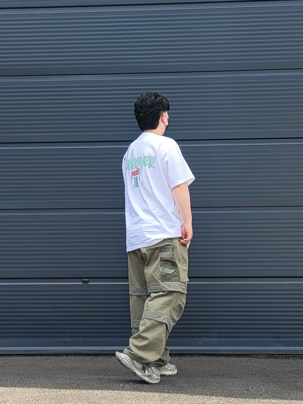 Farfromwhat Far Layered Work Pants Olive, (W) Balenciaga 3XL Sneakers Light Beige 착용 스타일
