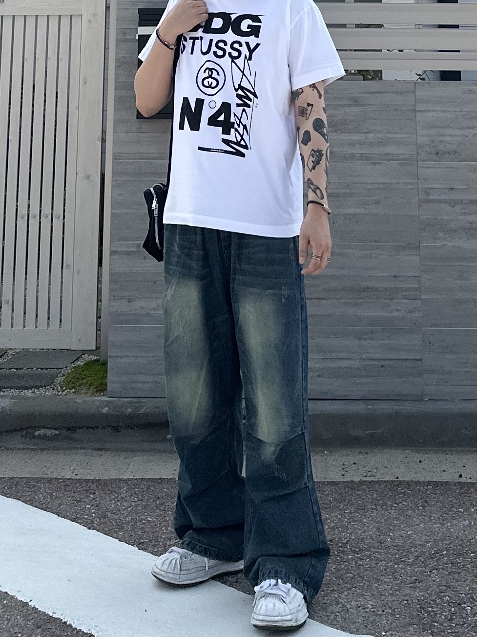 Maison Mihara Yasuhiro Blakey OG Sole Canvas Low-top Sneakers White 착용 스타일 - 2