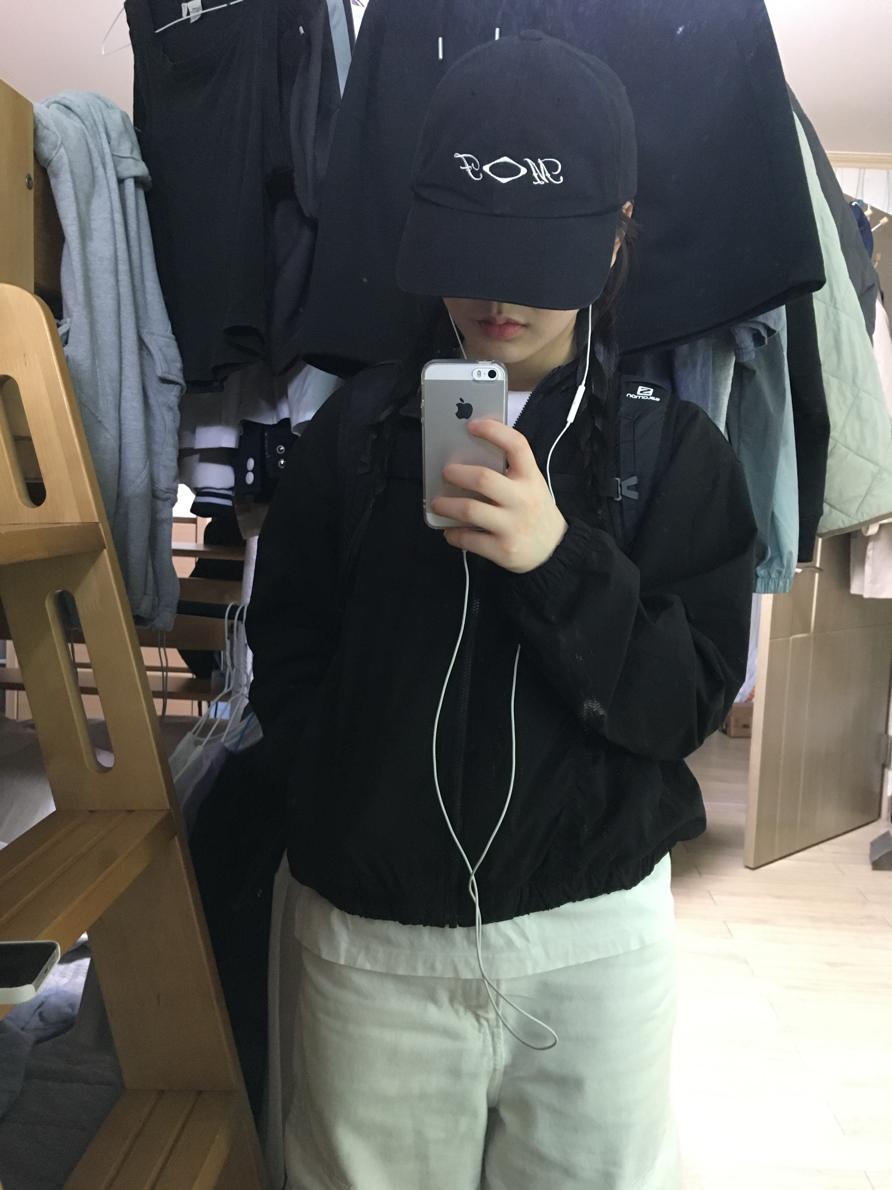 Mischief String Ball Cap Black, (GS) Nike Court Borough Low 2 Triple White 착용 스타일 - 2