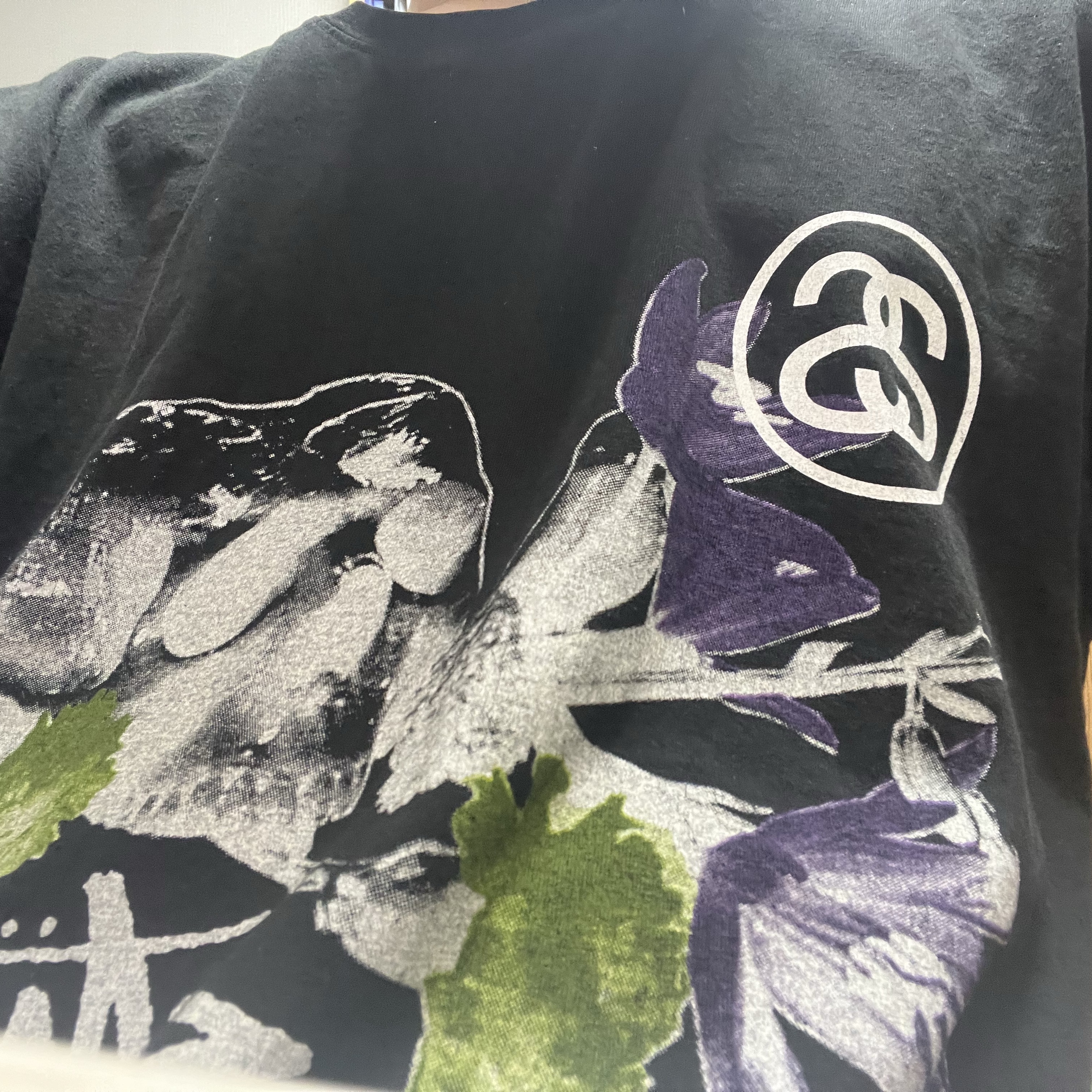 Stussy Strike Pigment Dyed T-Shirt Black 착용 스타일