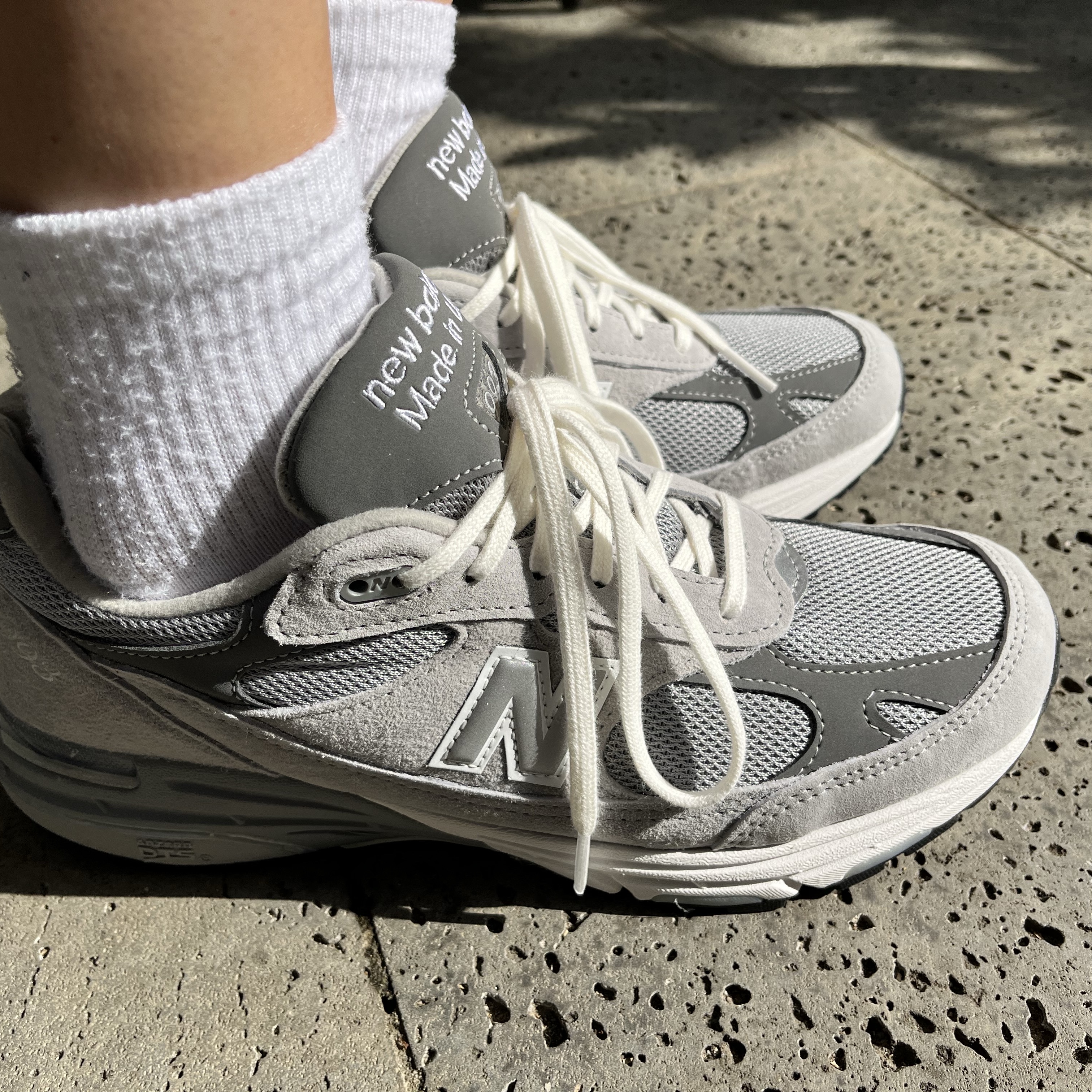 New Balance 993 Made in USA Grey - D Standard 착용 스타일 - 1
