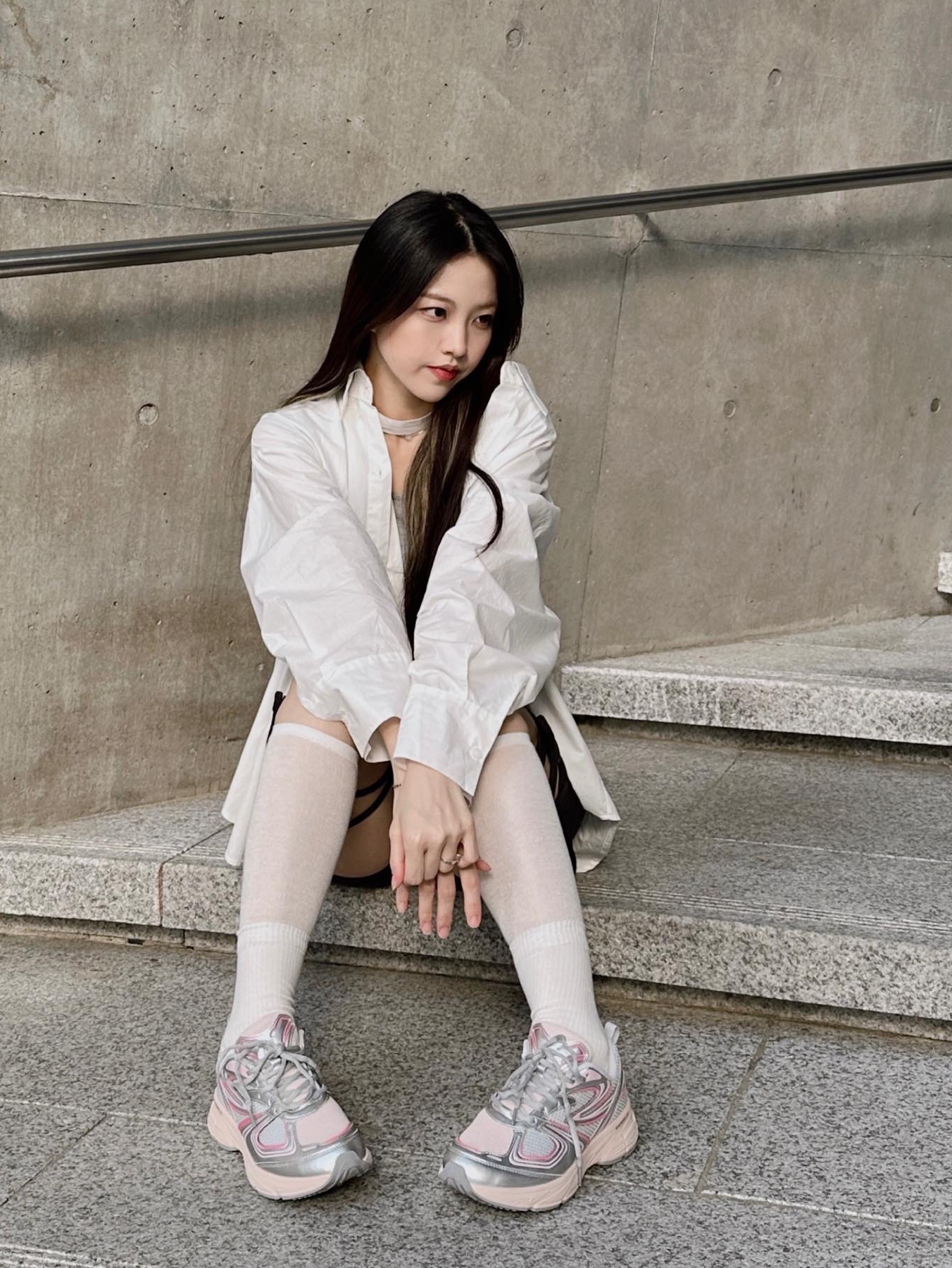 Fila Interun Pink Blossom 착용 스타일 - 1