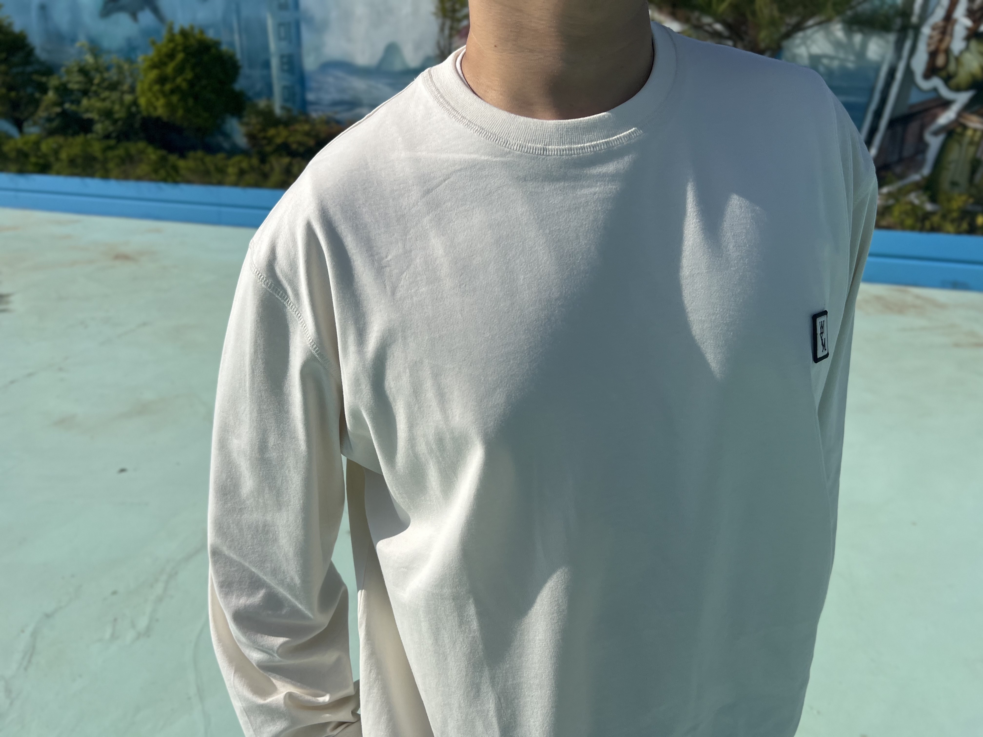 Wooyoungmi Cotton Back Logo Long Sleeve T-shirt Ivory - 23SS, Balenciaga Track Sneakers White 착용 스타일 - 4