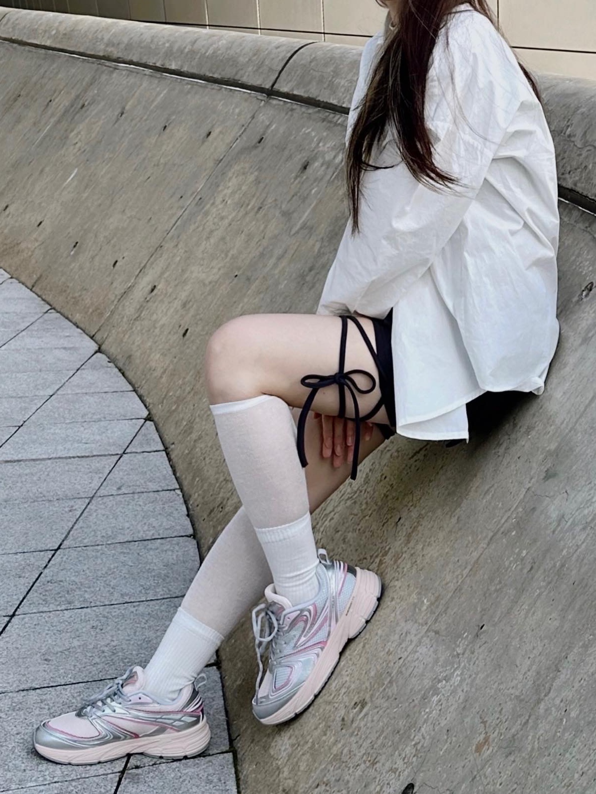 Fila Interun Pink Blossom 착용 스타일 - 3