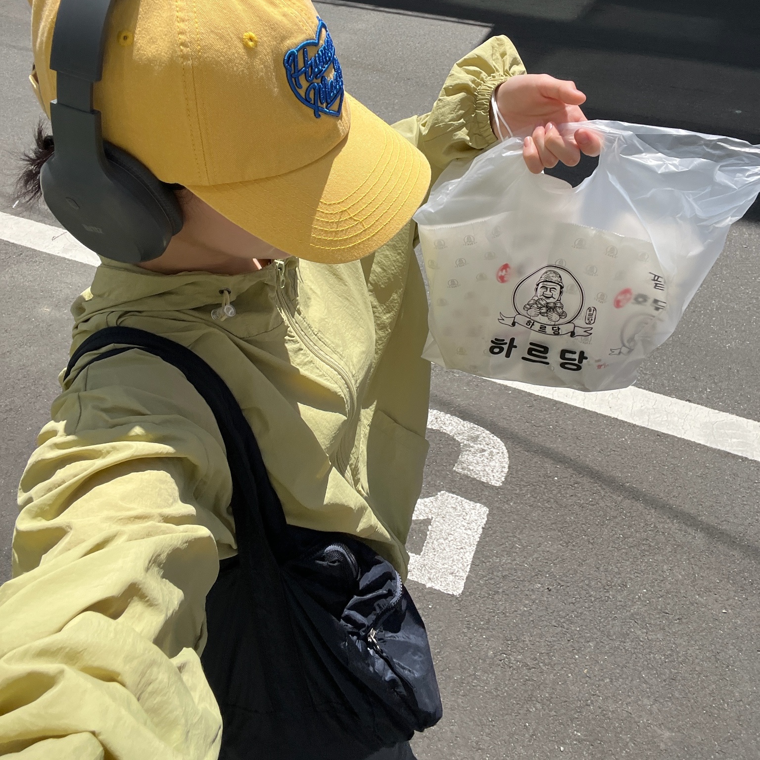Human Made 6 Panel Cap #1 Yellow 착용 스타일