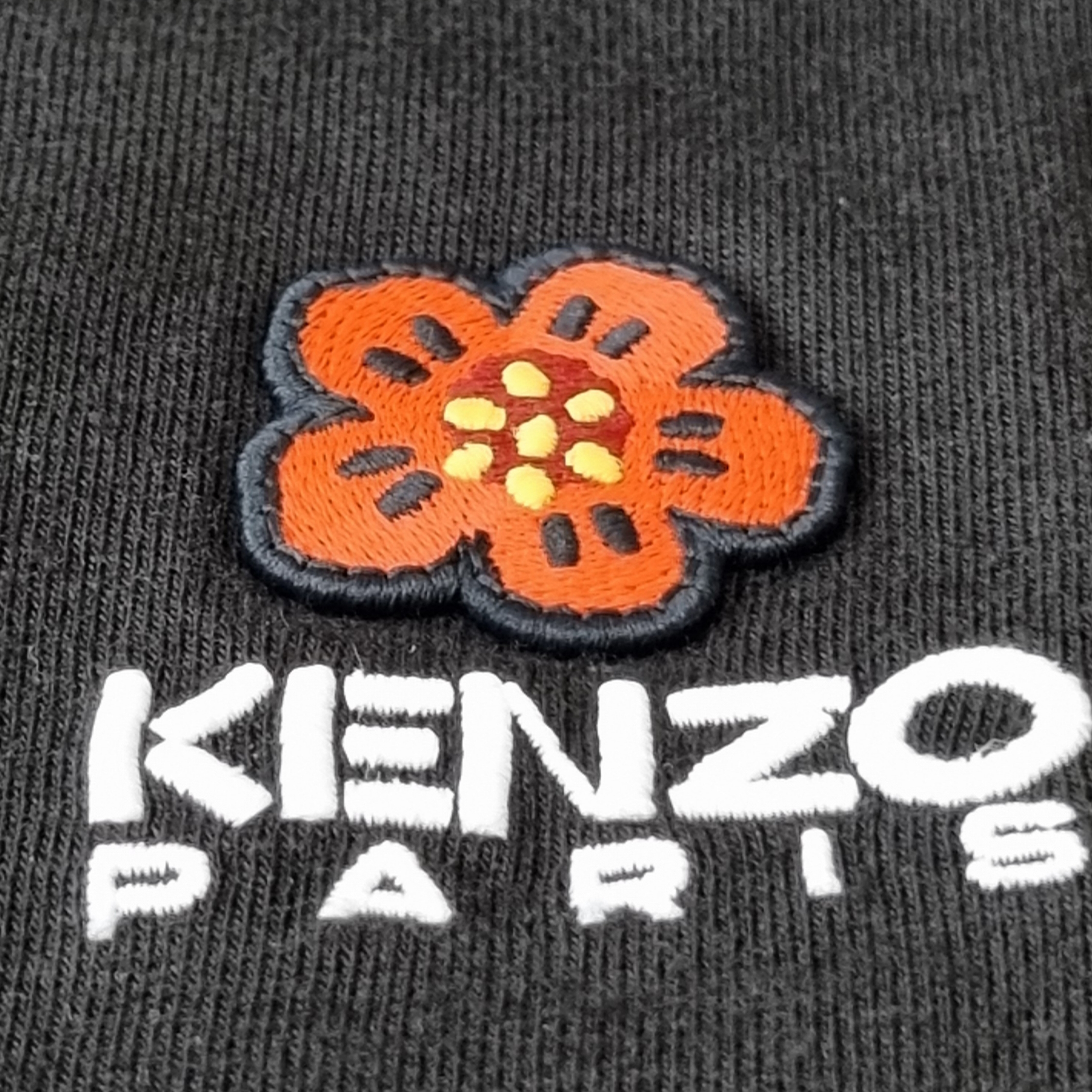 Kenzo Boke Flower Crest T-Shirt Black 착용 스타일 - 2