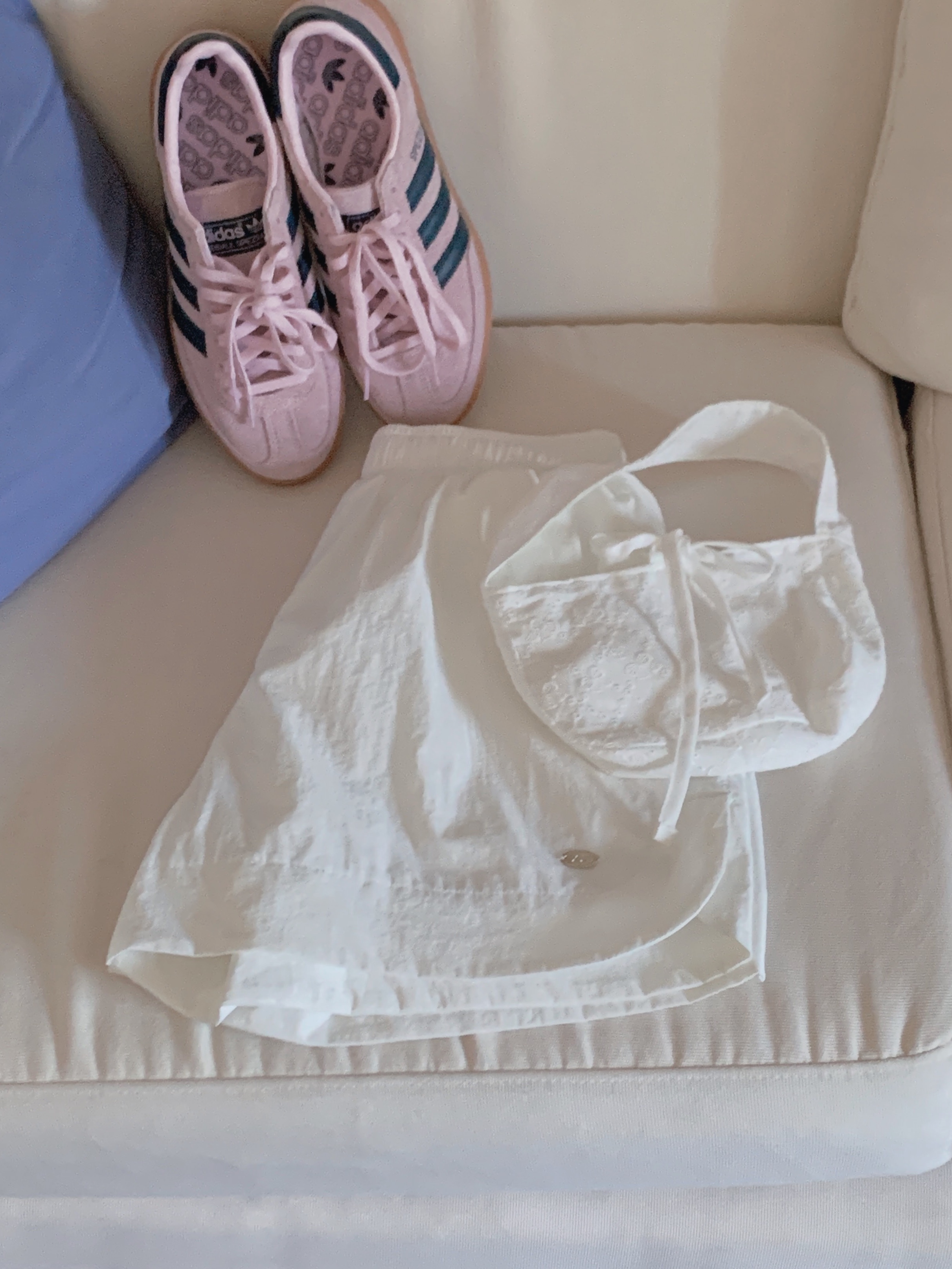 (W) Adidas Spezial Handball Clear Pink 착용 스타일 - 5