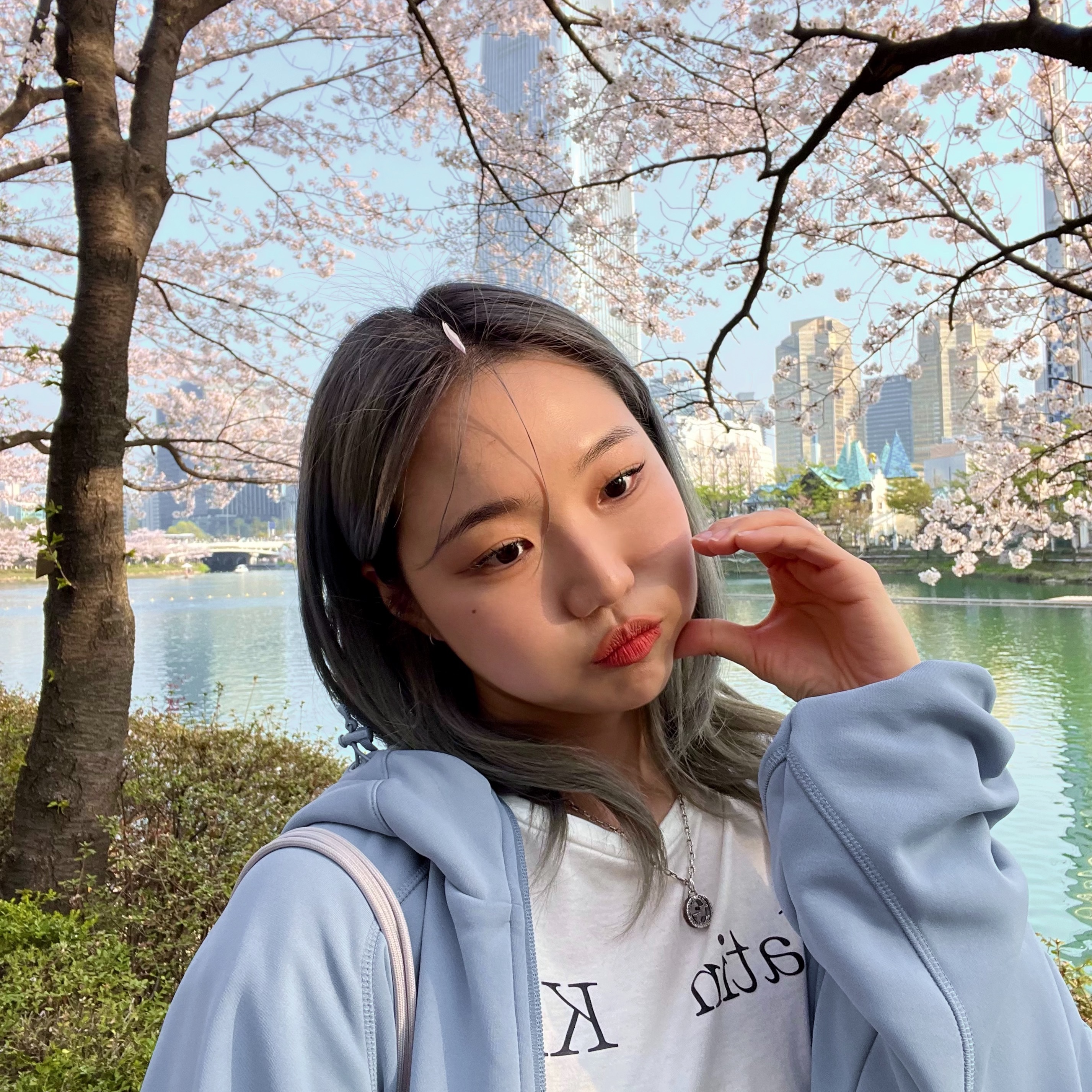 Palace P-Tec Fleece Jacket Blue - 24SS 착용 스타일 - 3