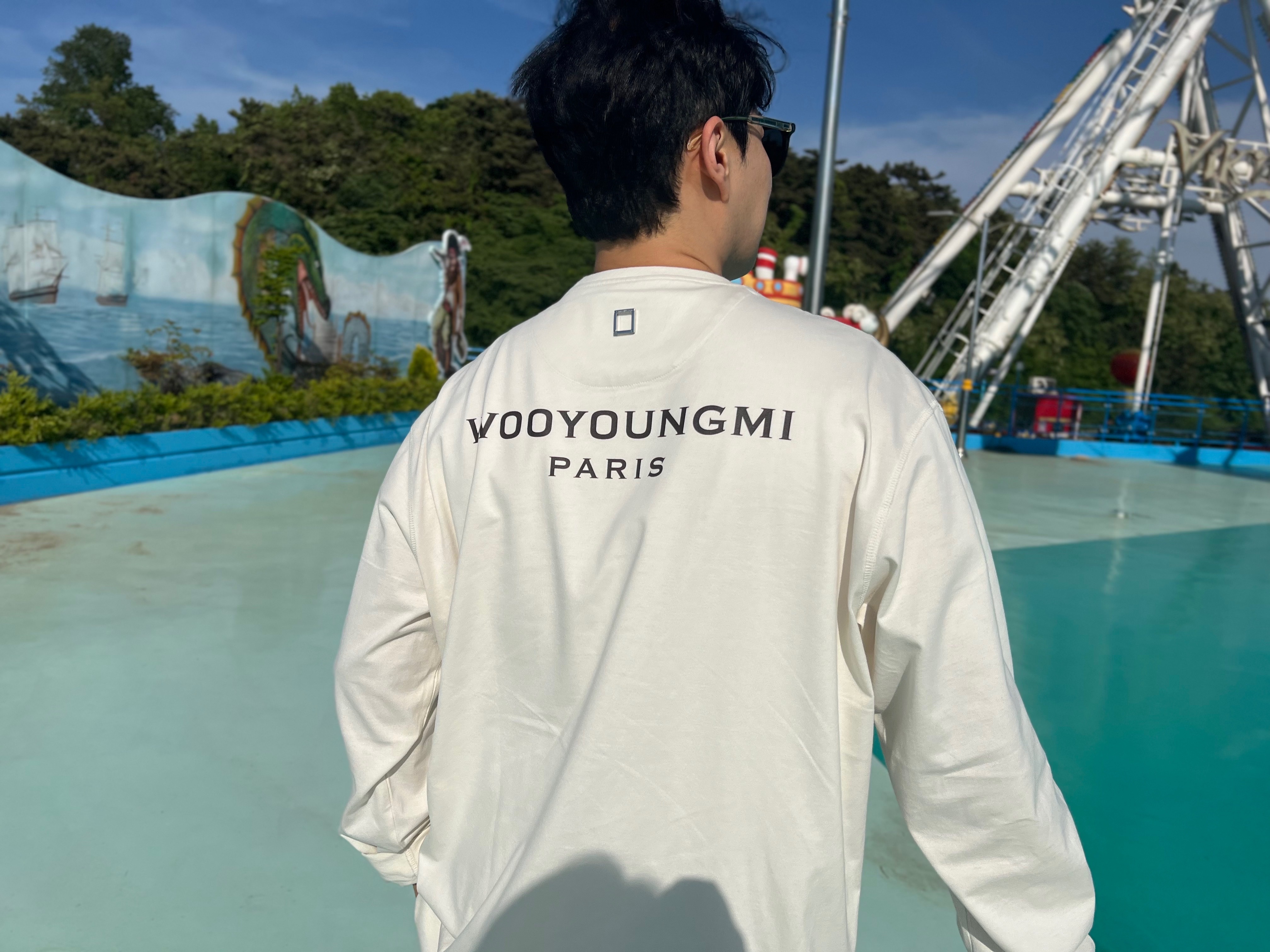 Wooyoungmi Cotton Back Logo Long Sleeve T-shirt Ivory - 23SS, Balenciaga Track Sneakers White 착용 스타일 - 1
