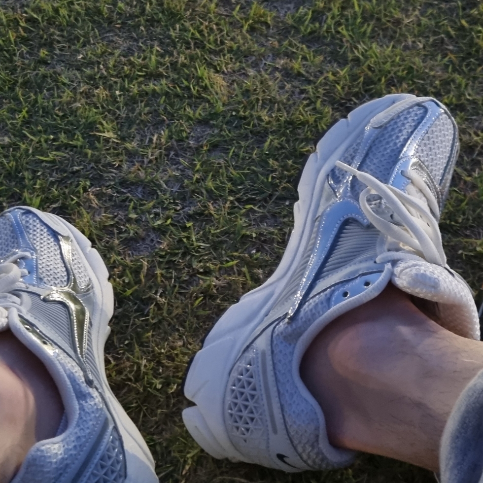 (W) Nike Zoom Vomero 5 Photon Dust and Metallic Silver 착용 스타일