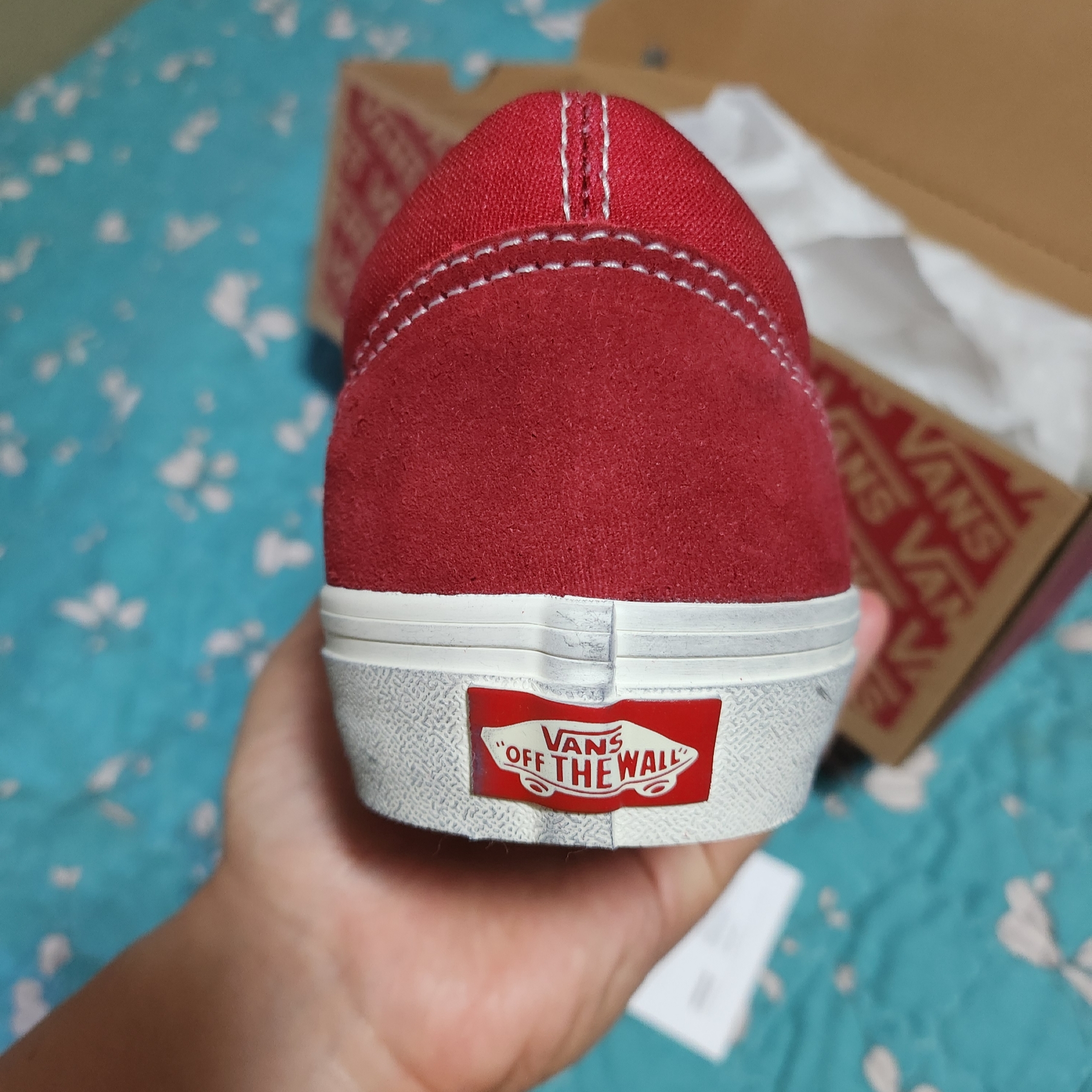 Vans Old Skool Wave Washed Red 착용 스타일 - 4