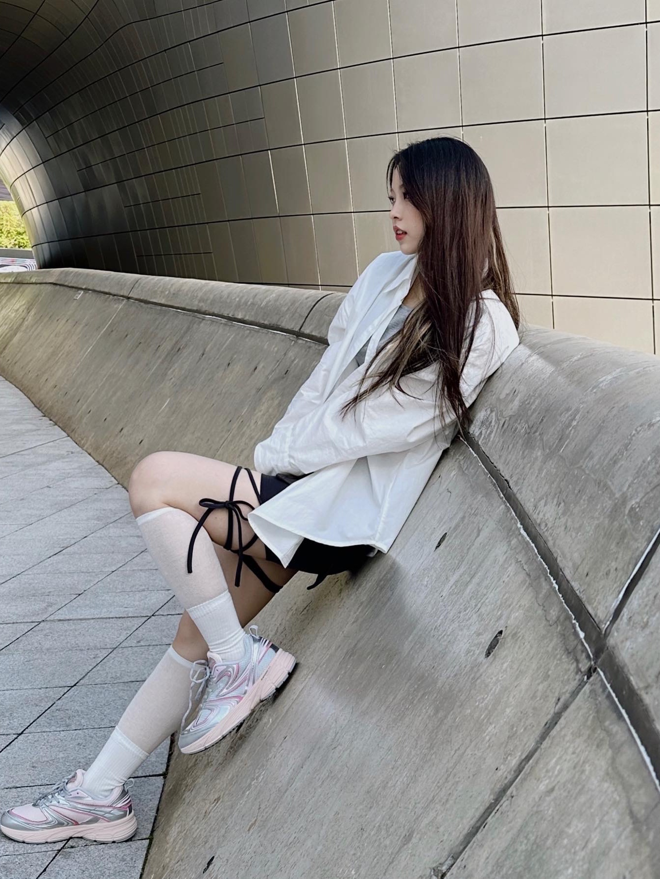 Fila Interun Pink Blossom 착용 스타일 - 6