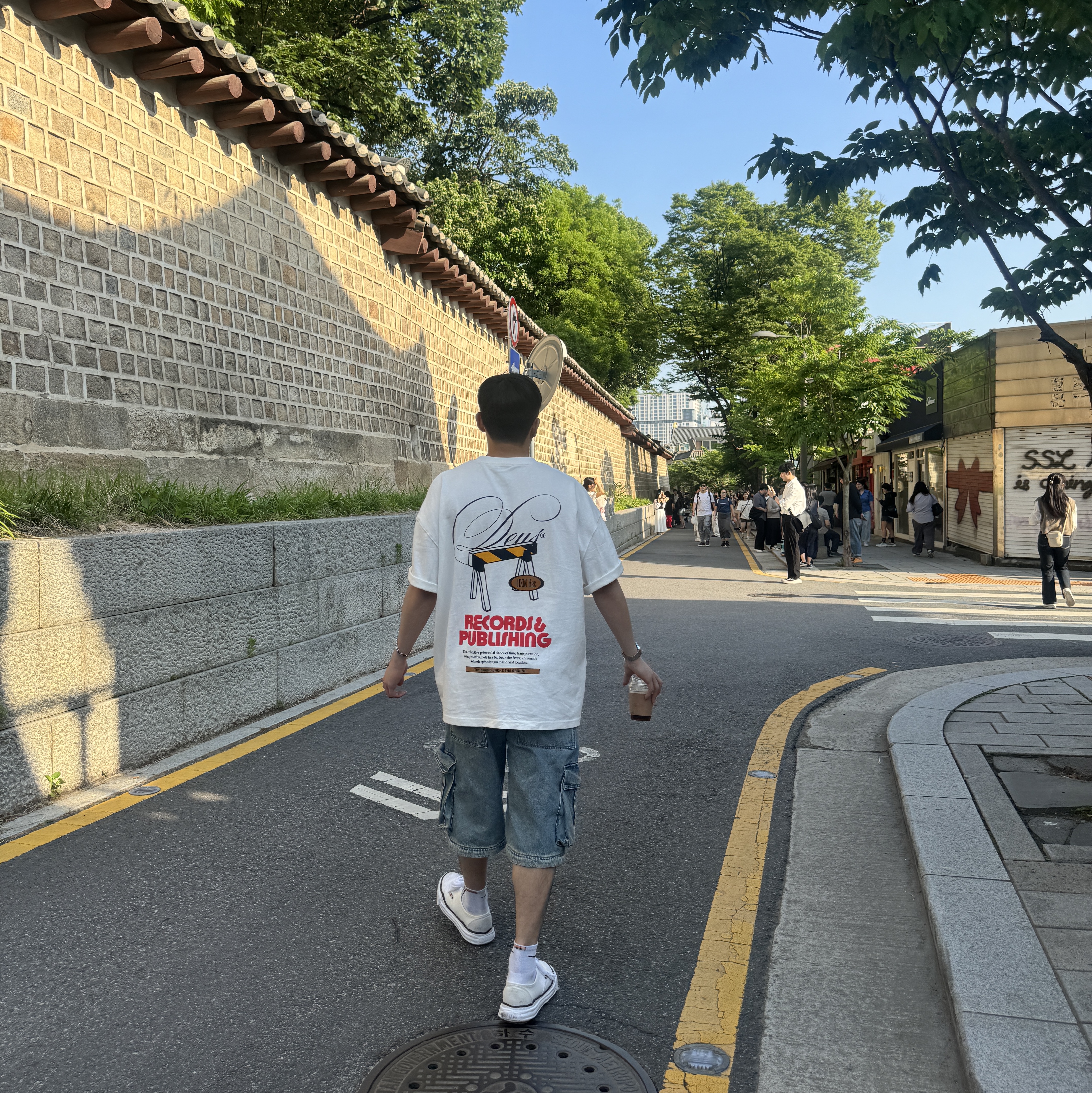 Casio A-159WA-N1, Maison Mihara Yasuhiro Baker Canvas Low-top Sneakers White 착용 스타일 - 2