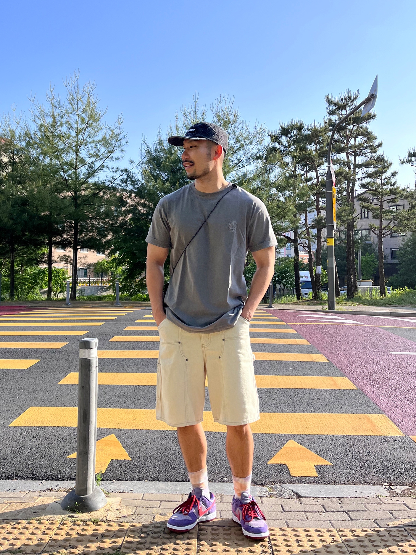 Supreme Punched Denim Camp Cap Black - 23FW, Nike Dunk Low SP Plum 2024 착용 스타일 - 2