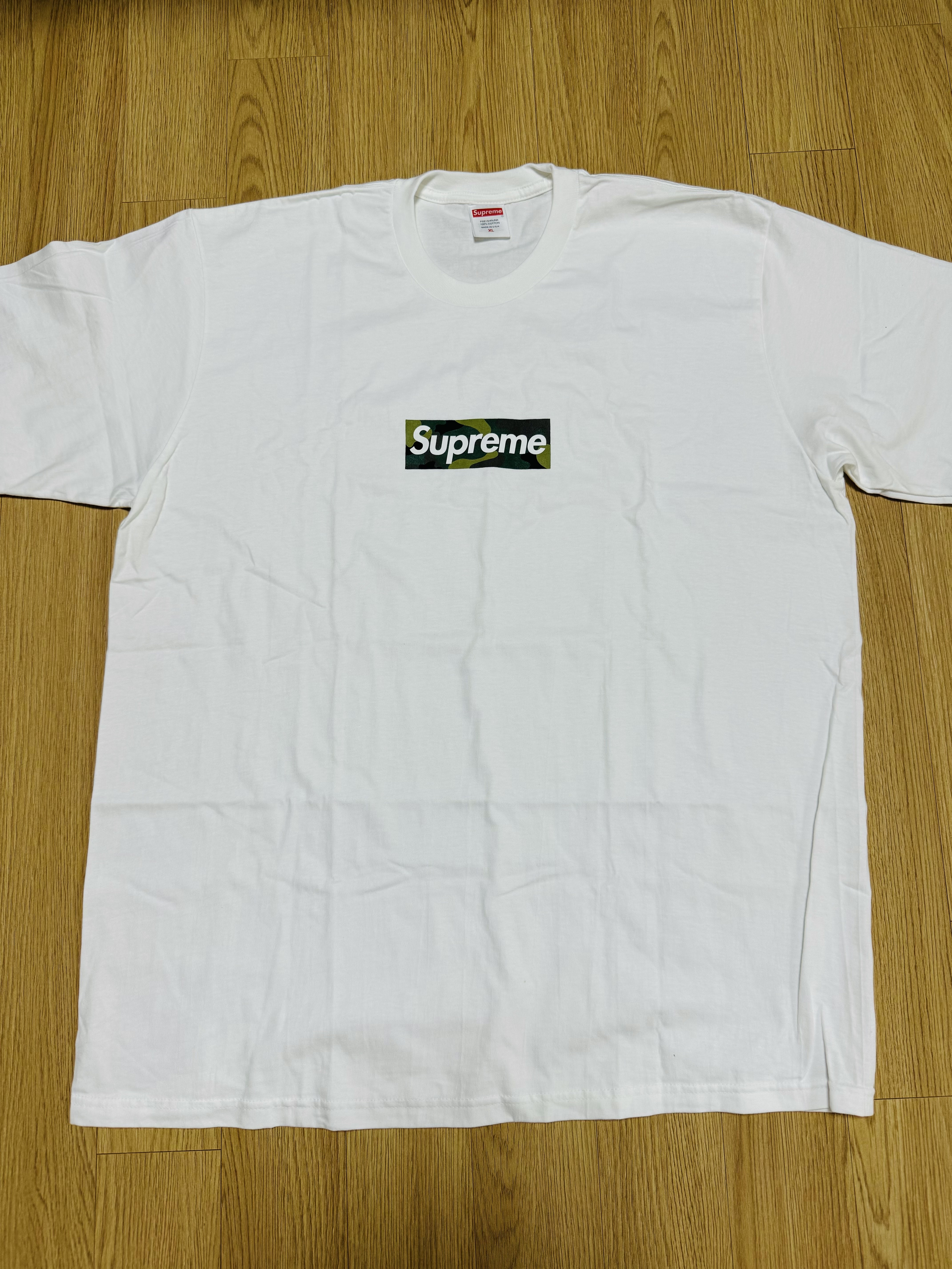 Supreme Box Logo T-Shirt White - 23FW 착용 스타일