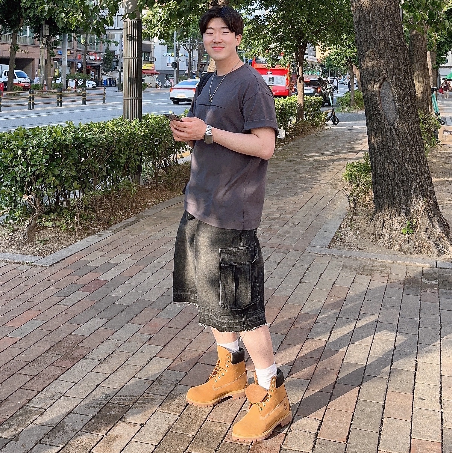 Timberland Premium 6 inch Waterproof Boot Wheat Nubuck - Wide 착용 스타일