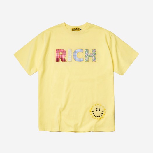 가먼츠팹 가정식 부자 미소 티셔츠 옐로우