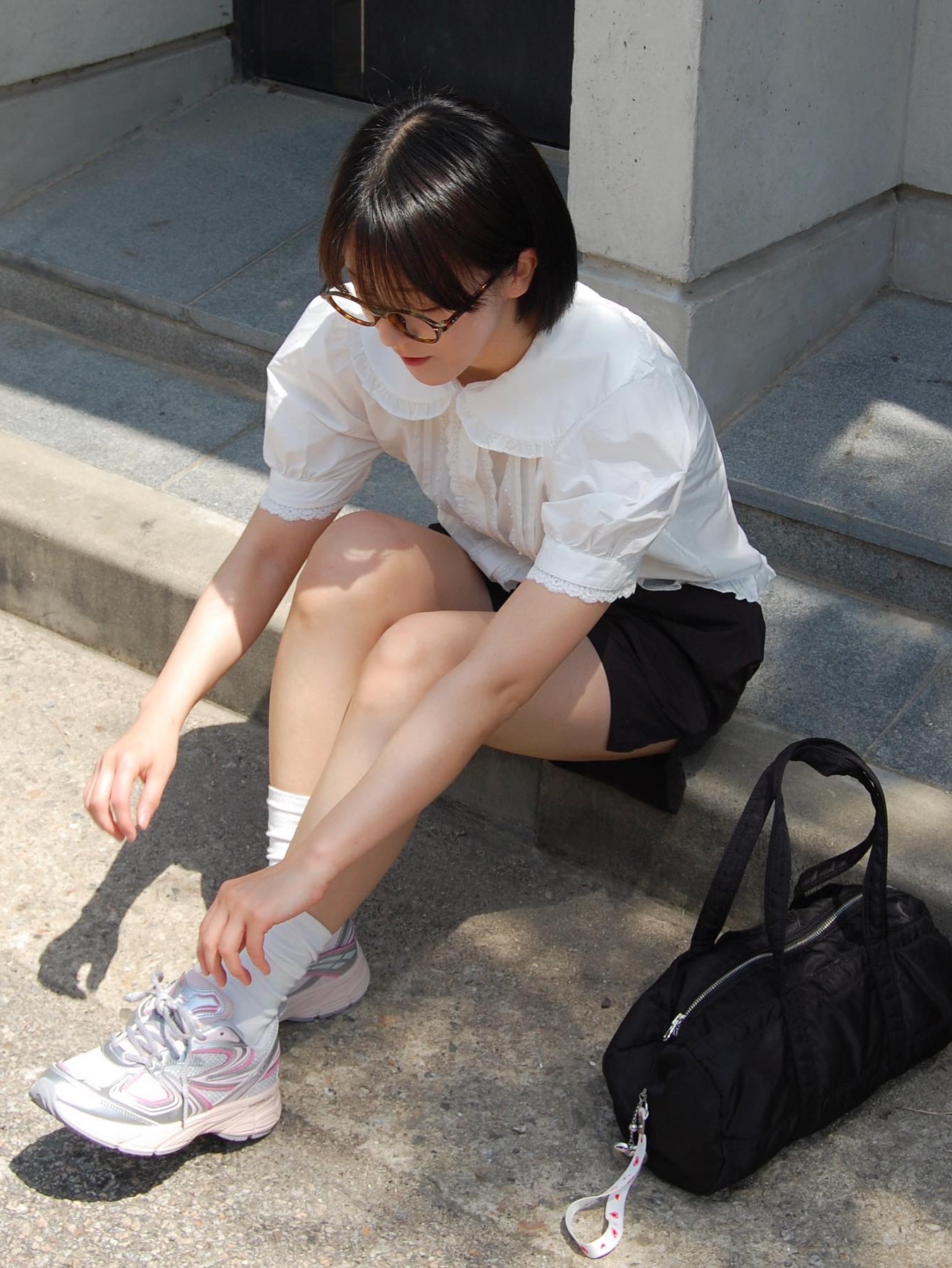 Fila Interun Pink Blossom 착용 스타일 - 2