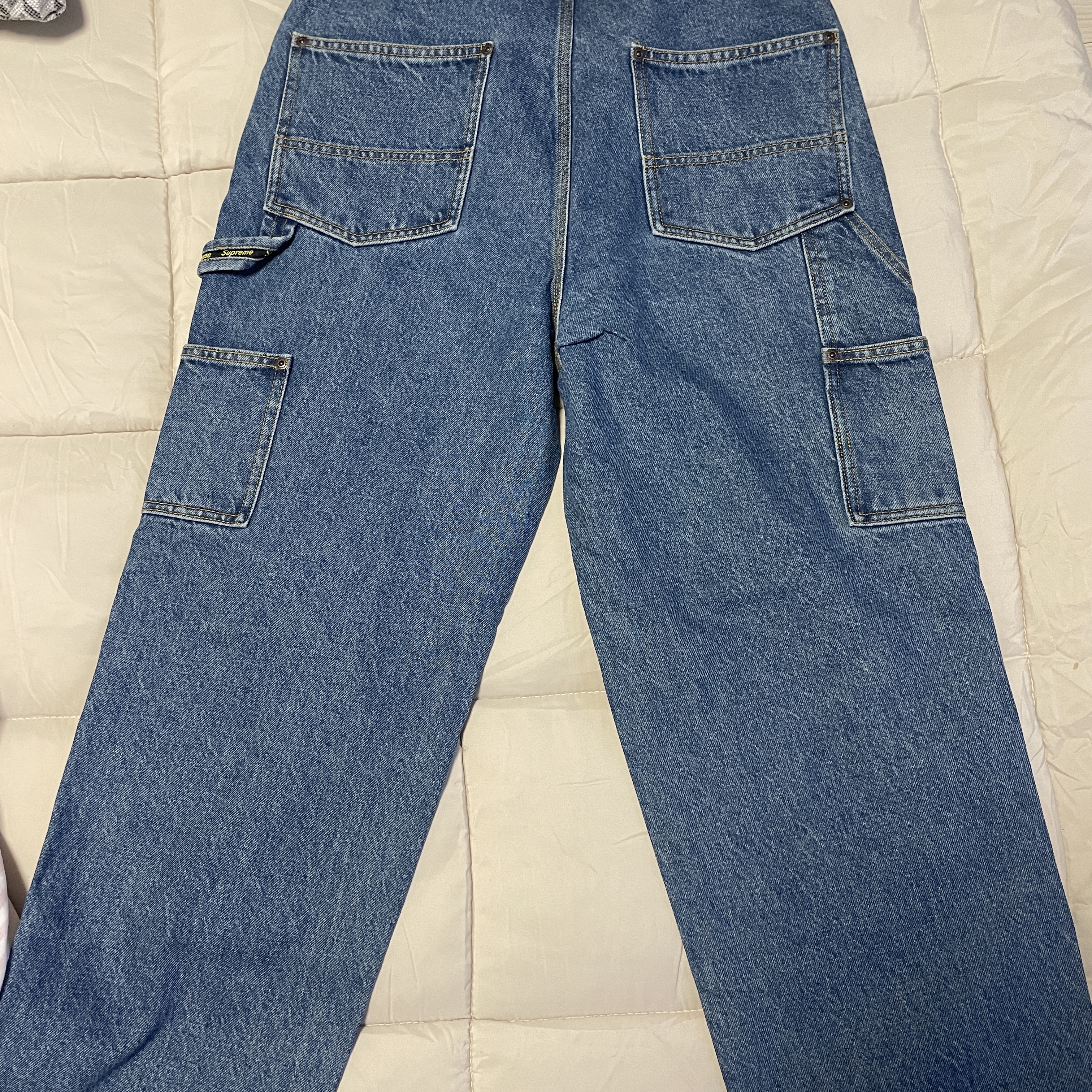 Supreme Double Knee Painter Pant Washed Indigo - 24SS 착용 스타일 - 2