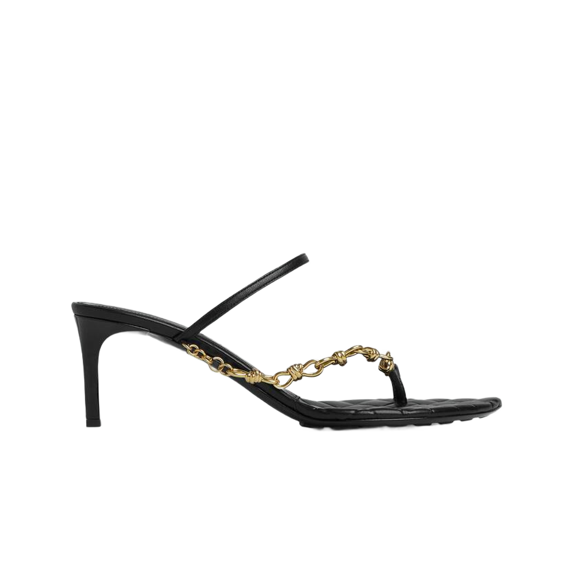 (W) Bottega Veneta Leaf Sandal Black 상세 이미지 1