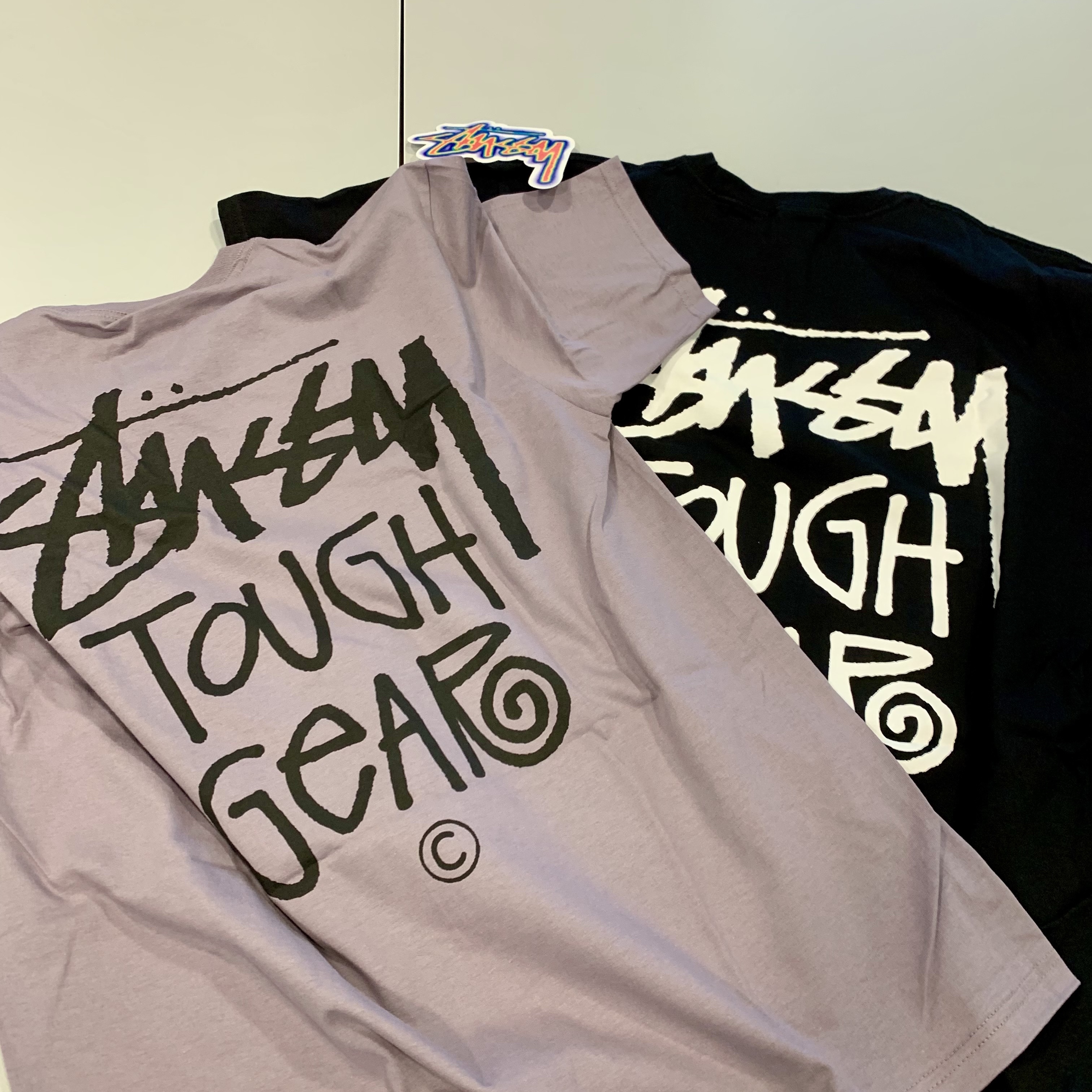 Stussy Tough Gear T-Shirt Black 착용 스타일