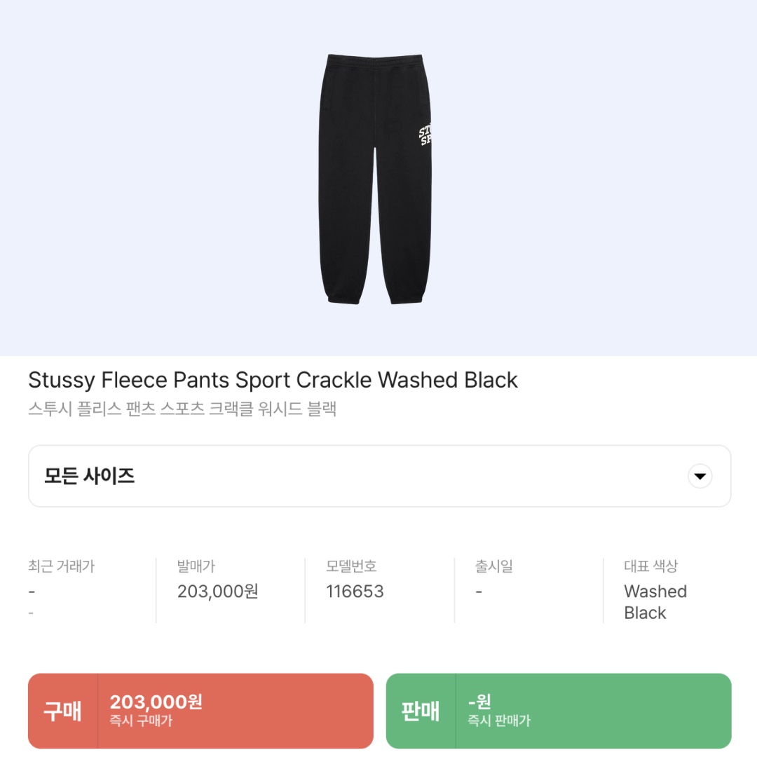 Stussy Fleece Pants Sport Crackle Washed Black 착용 스타일 - 2