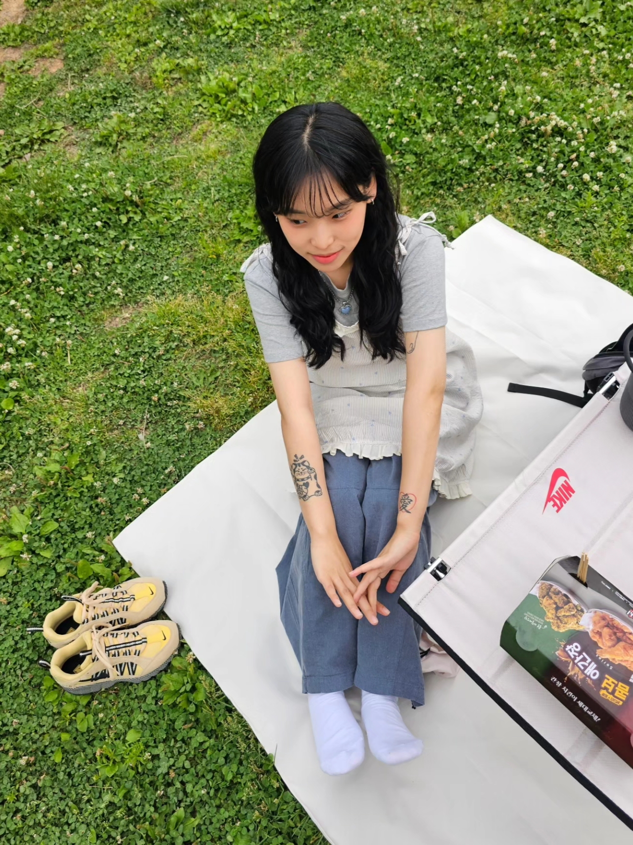 Nike Air Humara Faded Spruce 착용 스타일 - 1
