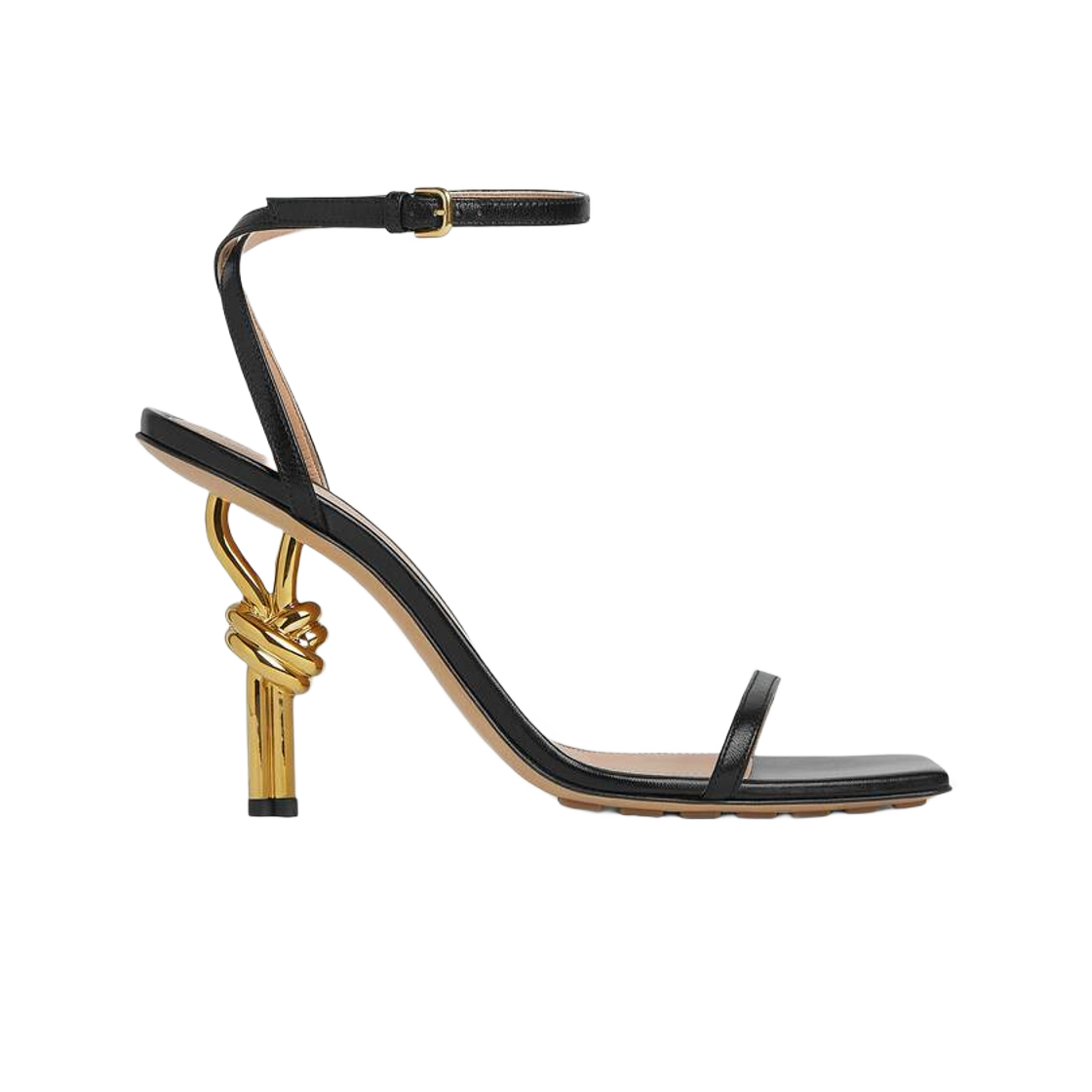 775470V3VN01000 (W) Bottega Veneta Knot Sandal Black