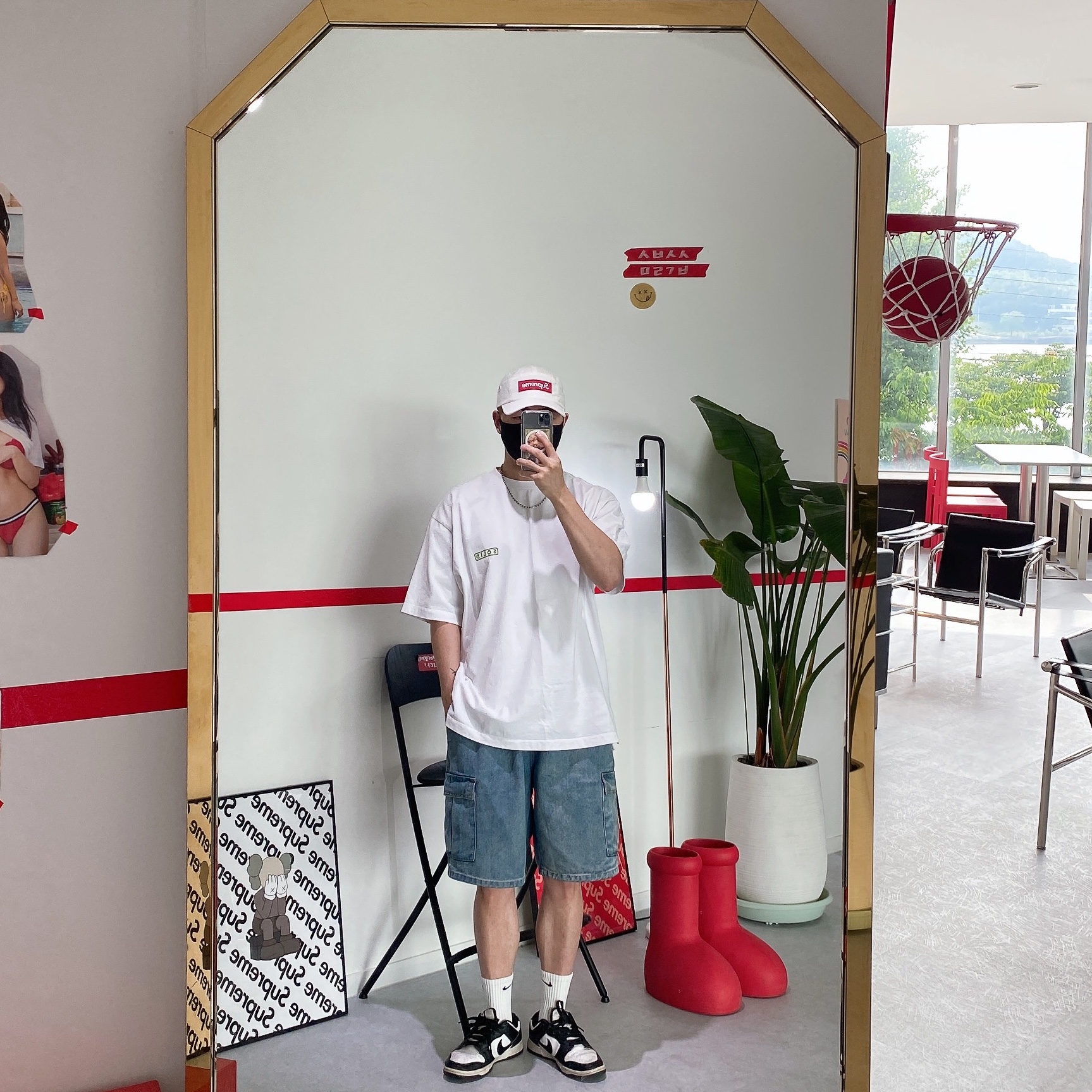Supreme Ventile Camp Cap White - 23SS 착용 스타일