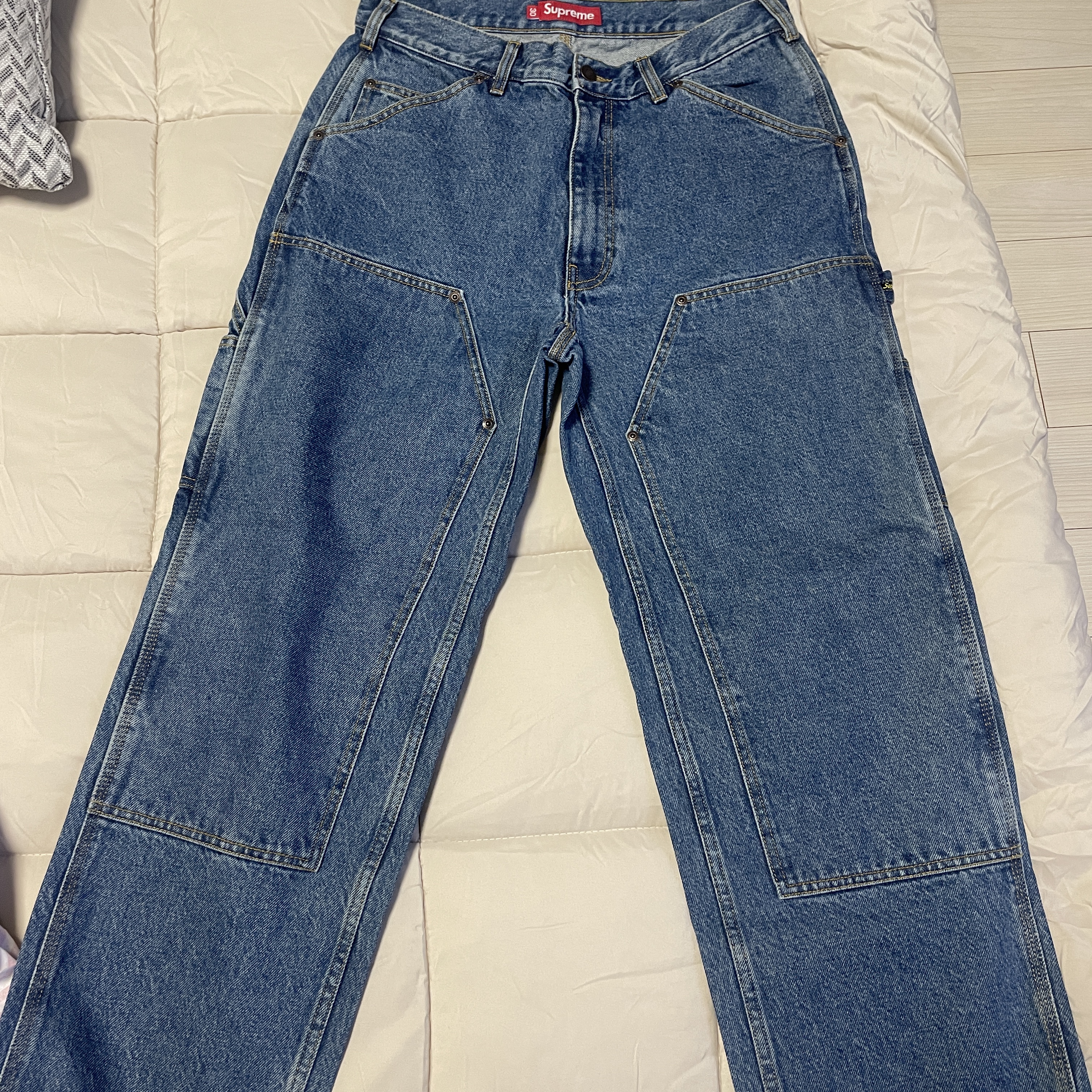 Supreme Double Knee Painter Pant Washed Indigo - 24SS 착용 스타일 - 1