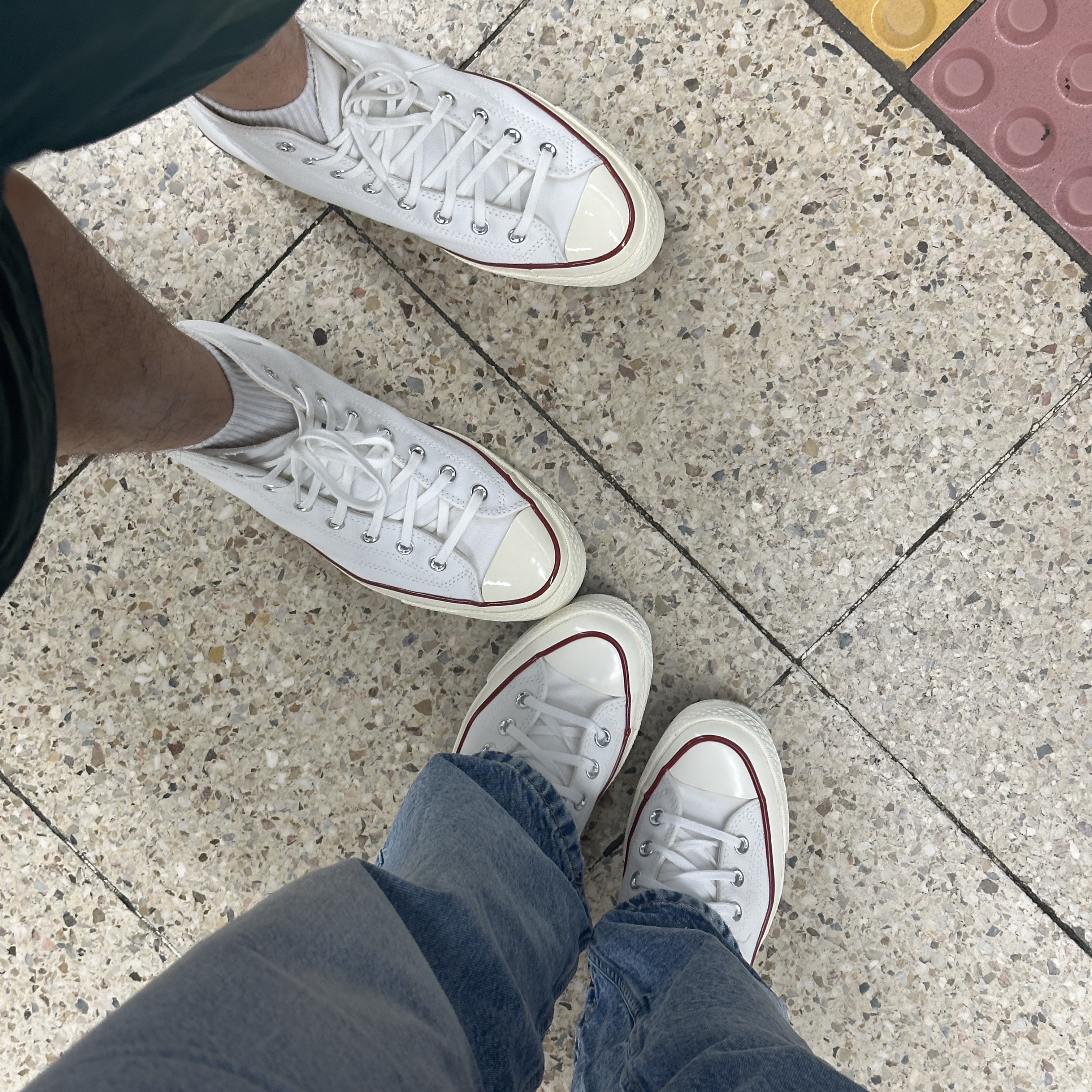 Converse Chuck 70 High Vintage Canvas White, Converse Chuck 70 Ox White - Standard 착용 스타일